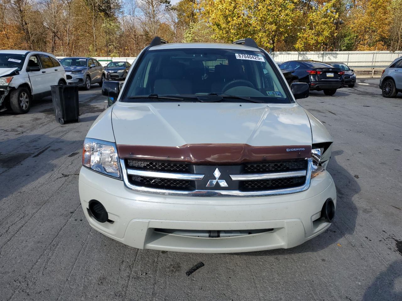 2007 Mitsubishi Endeavor Ls White vin: 4A4MN21SX7E048481