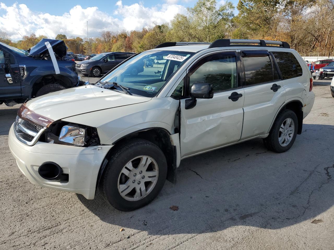 2007 Mitsubishi Endeavor Ls White vin: 4A4MN21SX7E048481