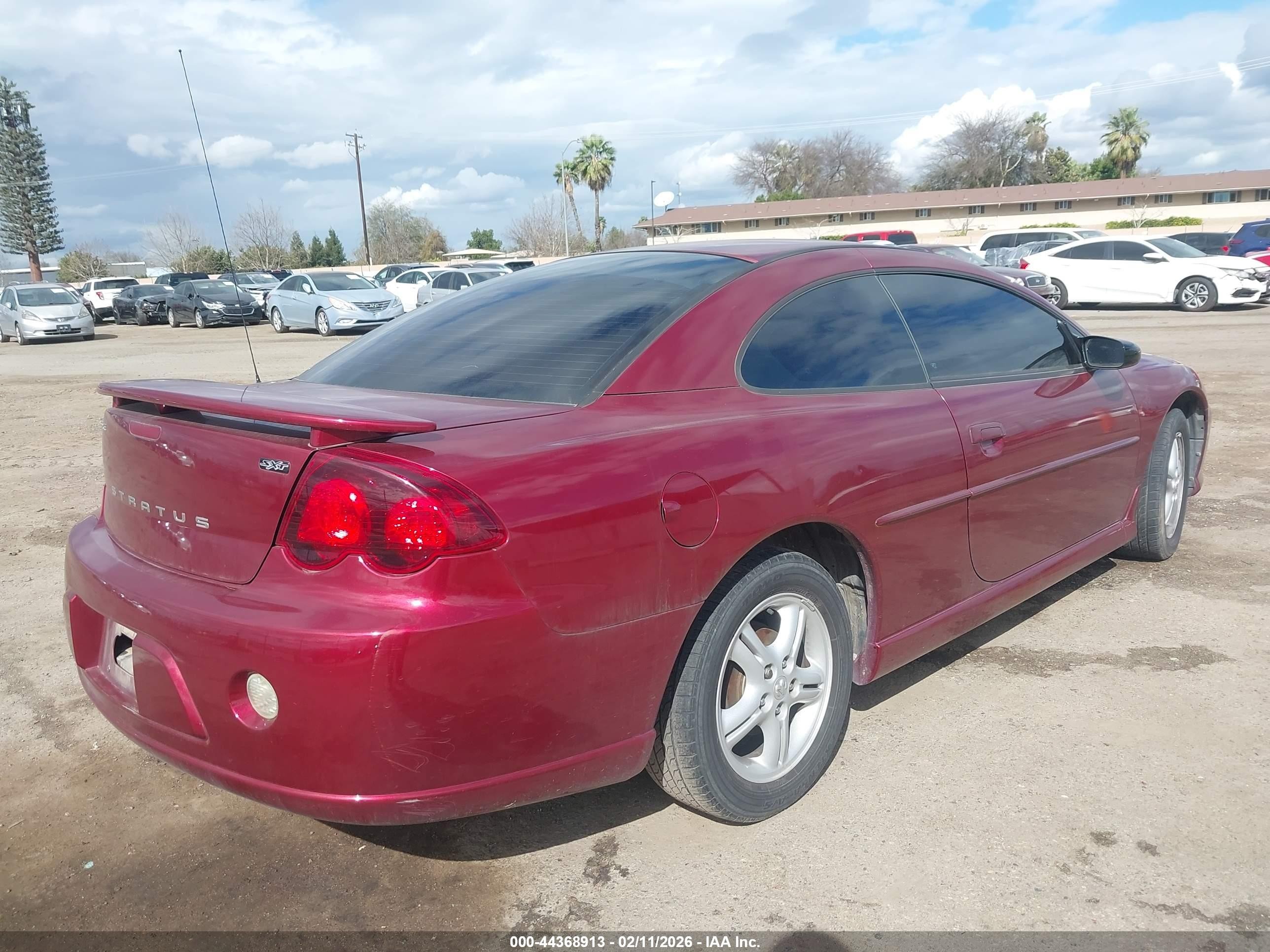 2004 Dodge Stratus Sxt Burgundy vin: 4B3AG42G54E091020