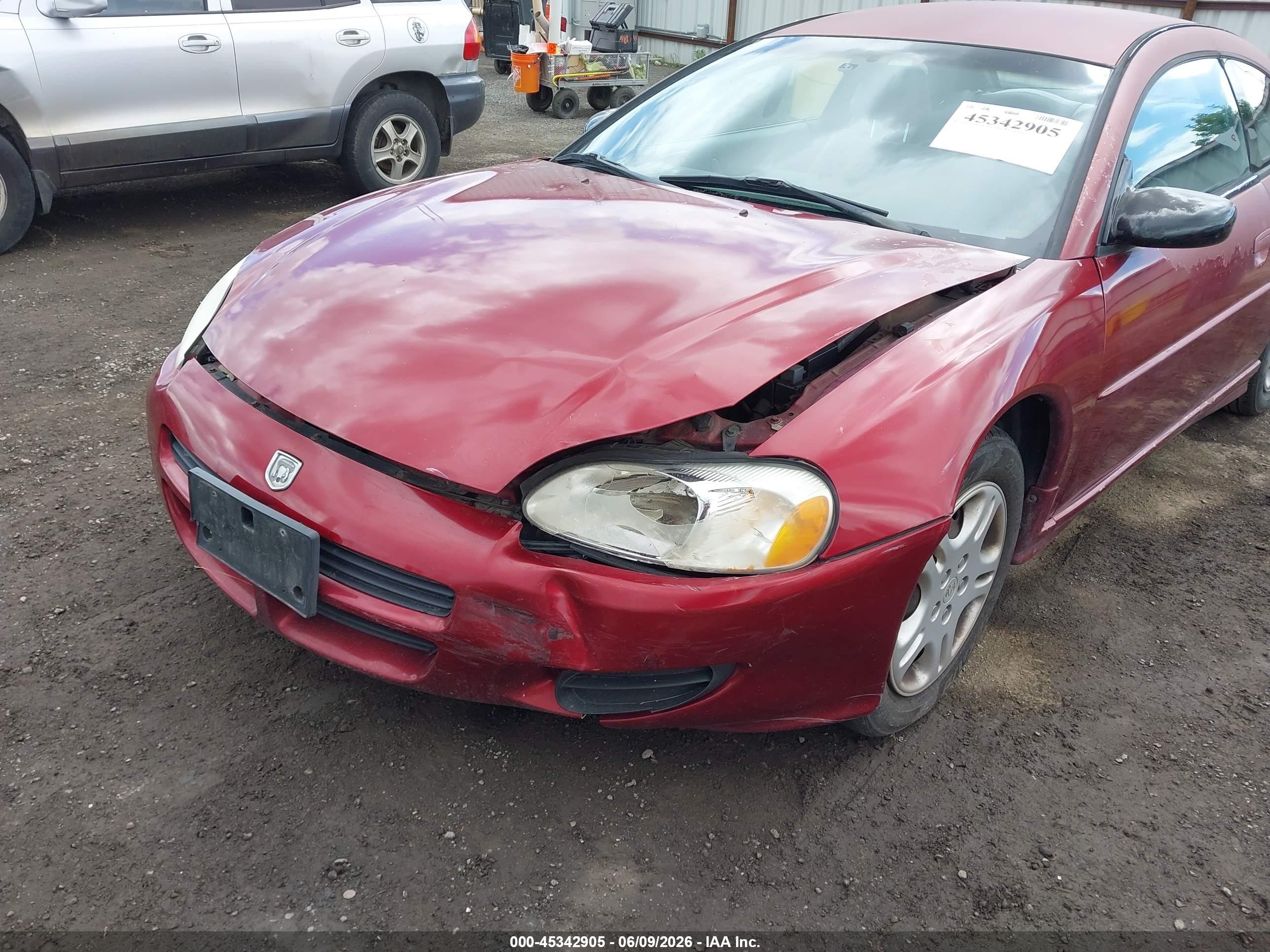 2002 Dodge Stratus Se Burgundy vin: 4B3AG42H02E145149