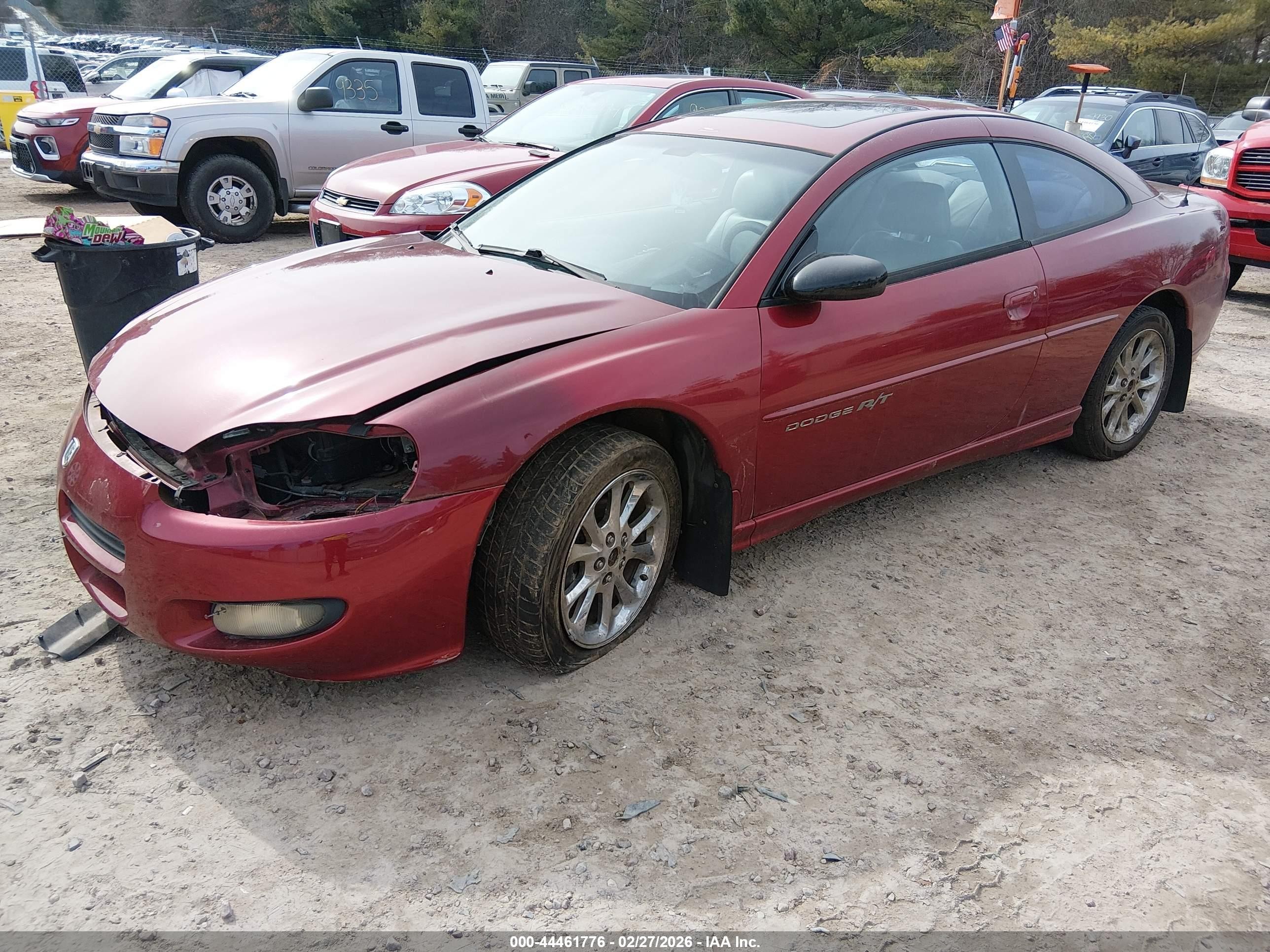 2001 Dodge Stratus R/t Red vin: 4B3AG52H01E164837