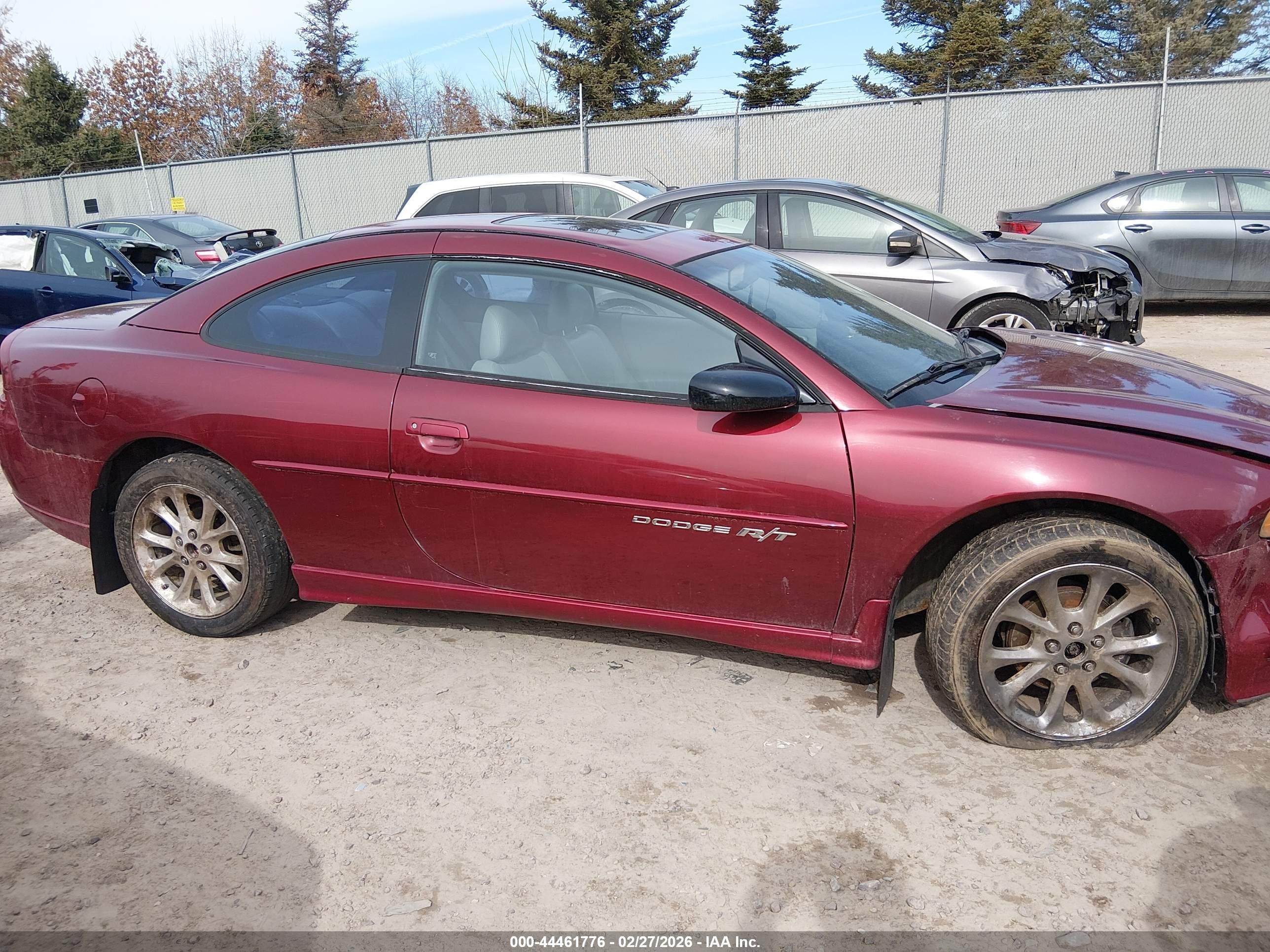 2001 Dodge Stratus R/t Red vin: 4B3AG52H01E164837