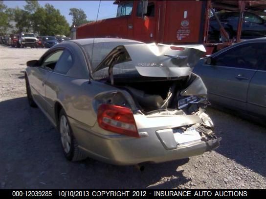 2005 Chrysler Sebring Coupe vin: 4C3AG42G75E033169