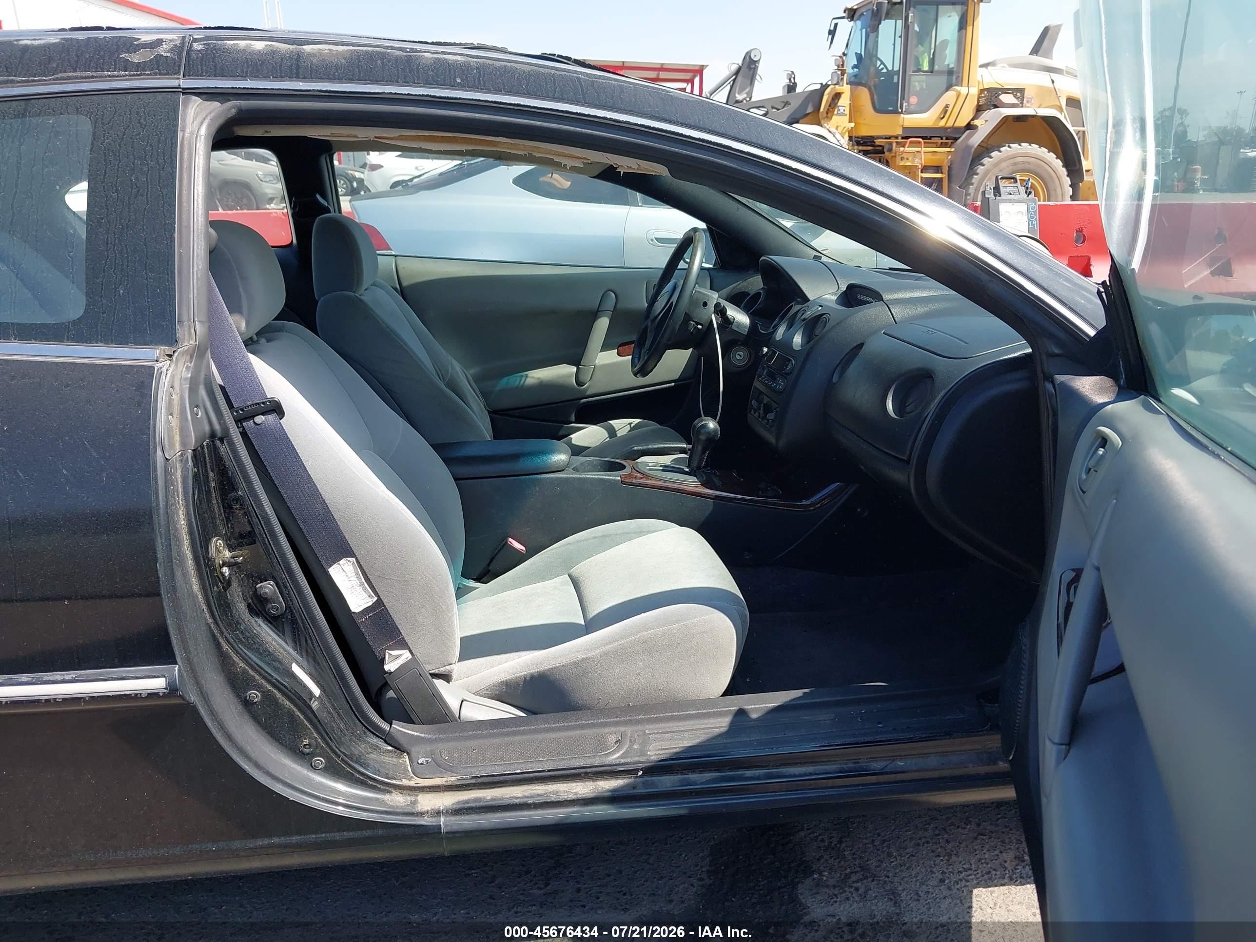 2001 Chrysler Sebring Lx Black vin: 4C3AG42H01E095077