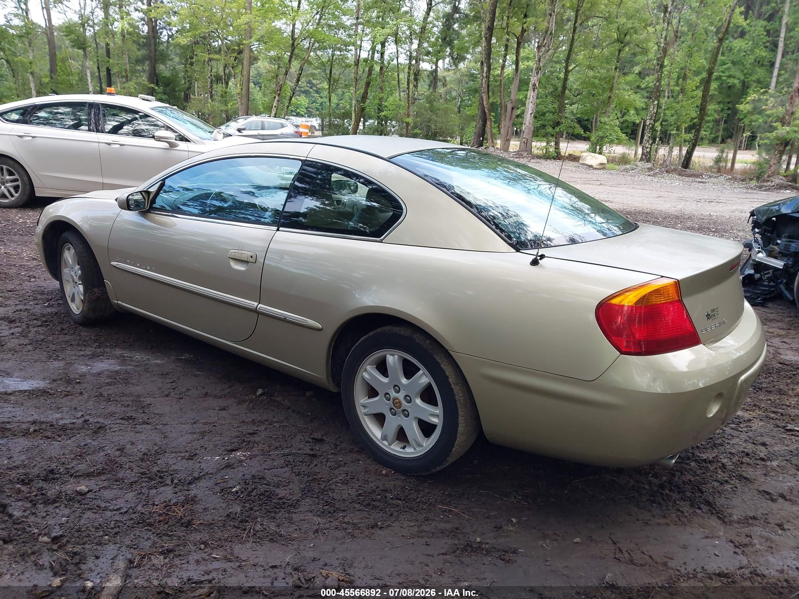2001 Chrysler Sebring Lxi Gold vin: 4C3AG52H11E072218