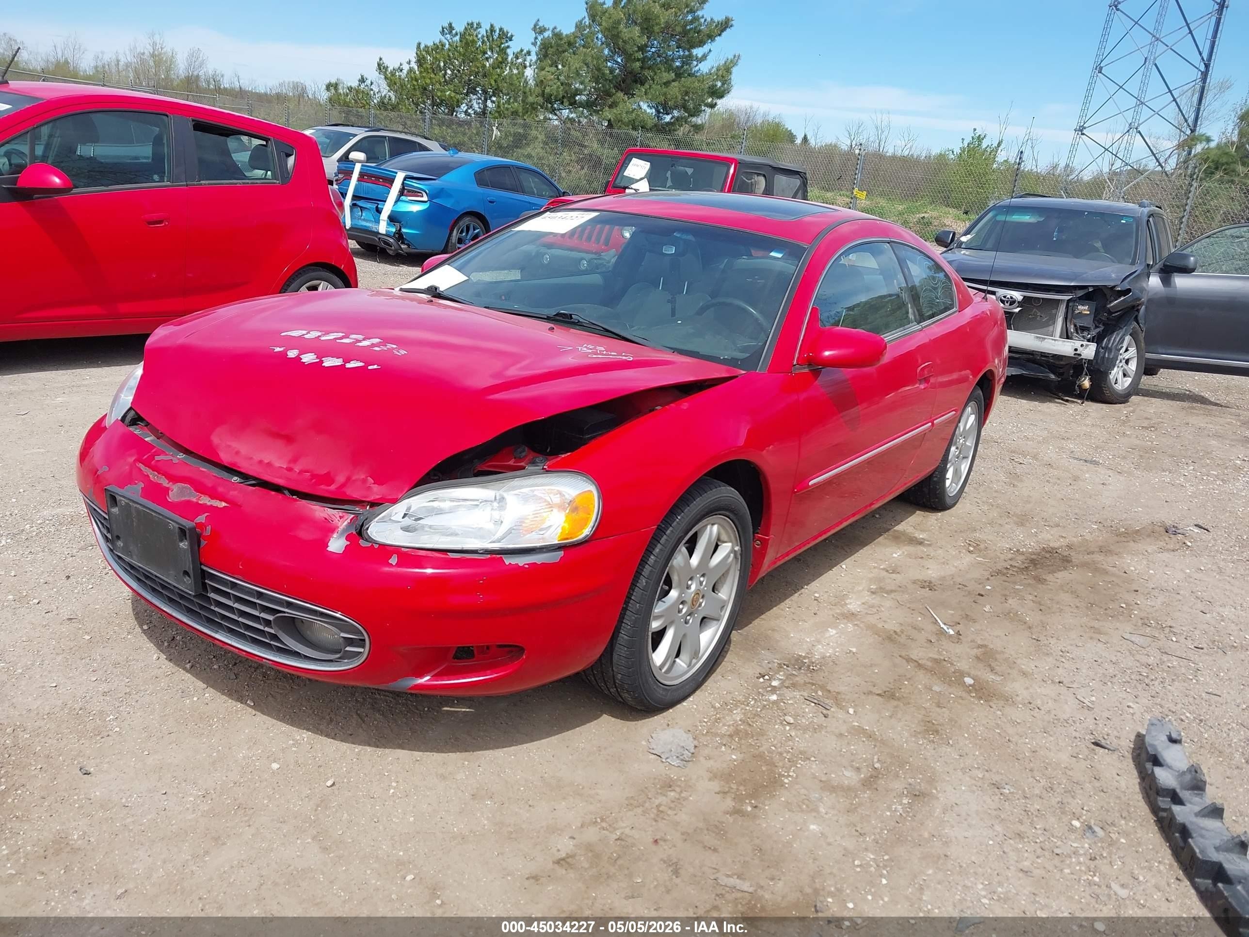 2002 Chrysler Sebring Lxi Red vin: 4C3AG52H22E112176