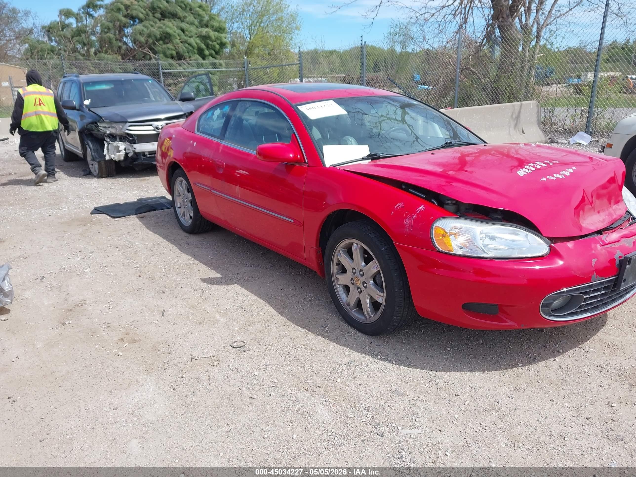 2002 Chrysler Sebring Lxi Red vin: 4C3AG52H22E112176