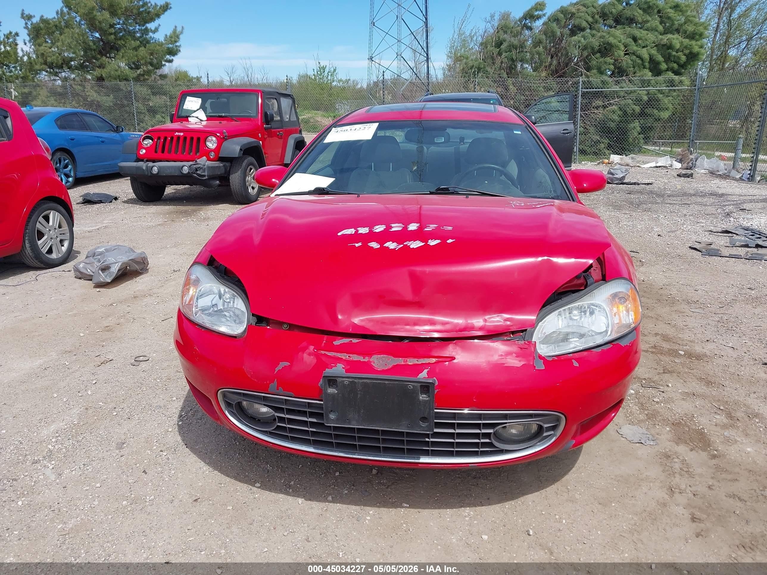 2002 Chrysler Sebring Lxi Red vin: 4C3AG52H22E112176