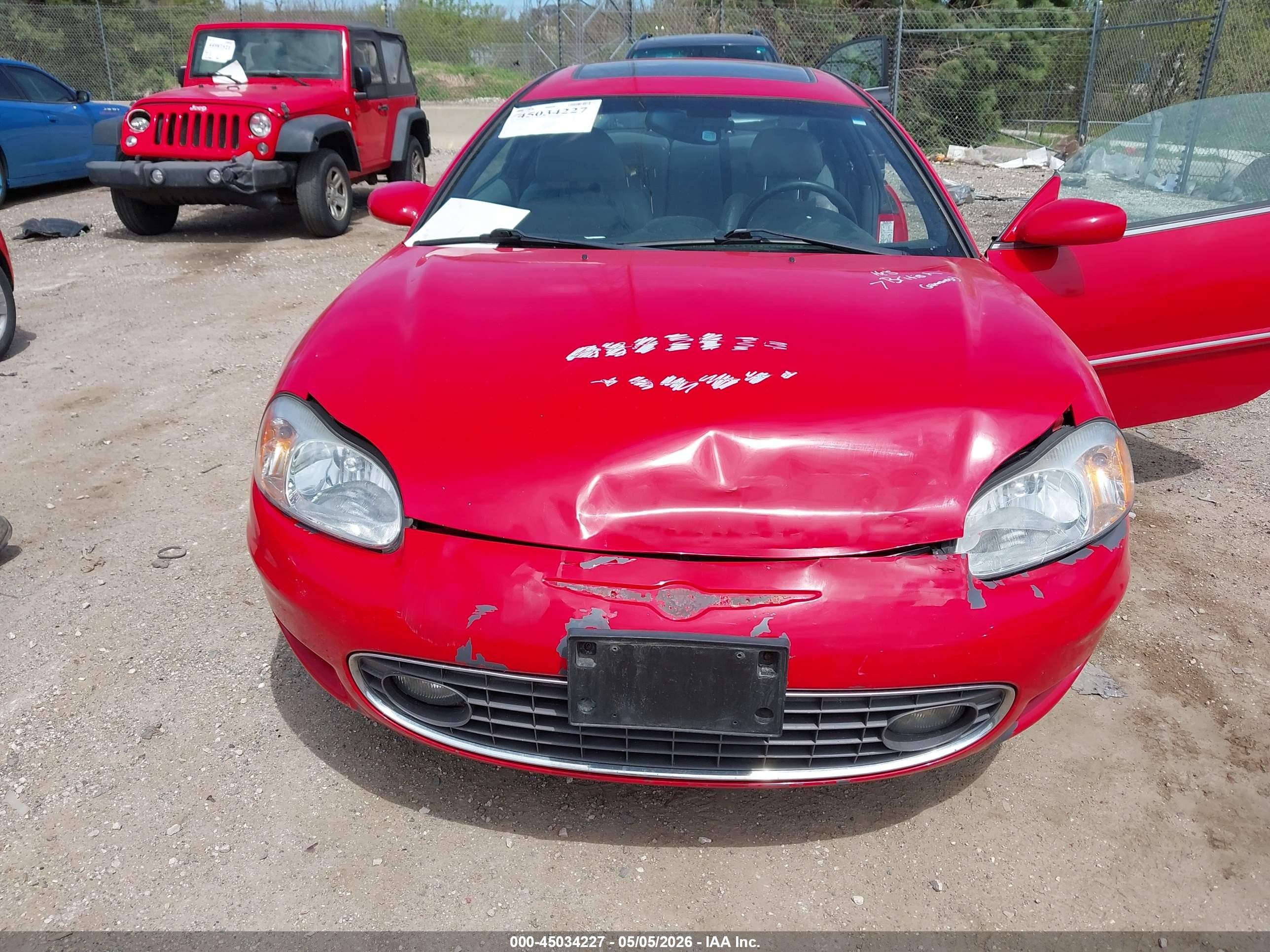 2002 Chrysler Sebring Lxi Red vin: 4C3AG52H22E112176