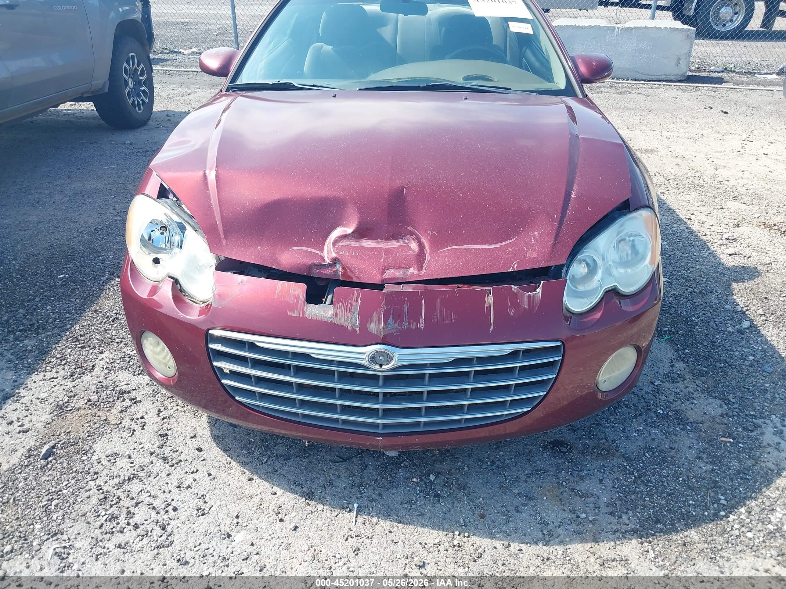 2004 Chrysler Sebring Limited Red vin: 4C3AG52H44E128656