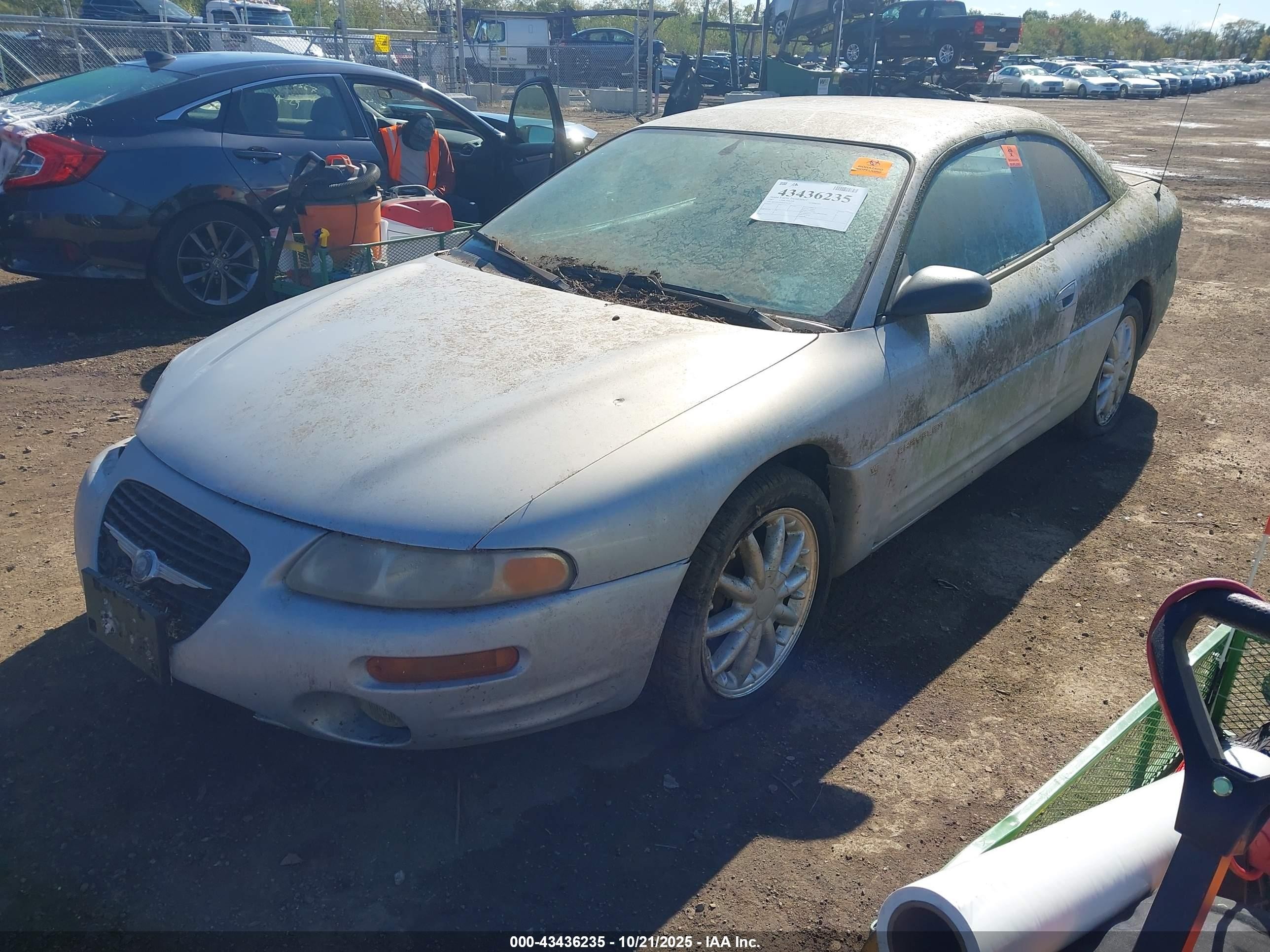 1997 Chrysler Sebring Lxi Silver vin: 4C3AU52N0VE161797