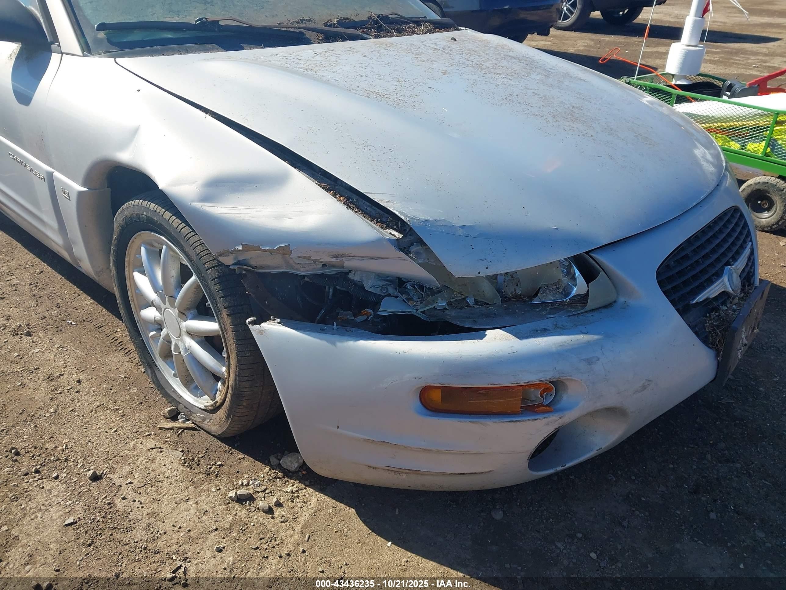 1997 Chrysler Sebring Lxi Silver vin: 4C3AU52N0VE161797