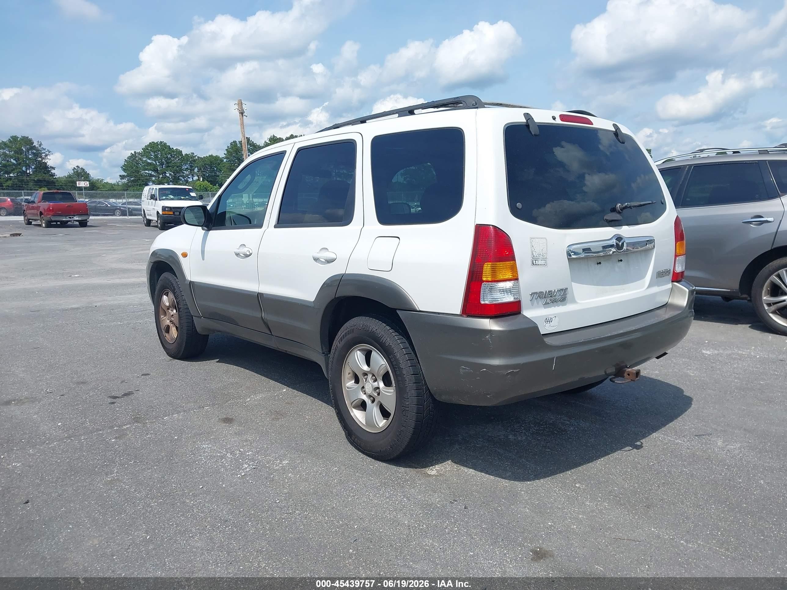 2001 Mazda Tribute Es V6/lx V6 White vin: 4F2CU09111KM24855