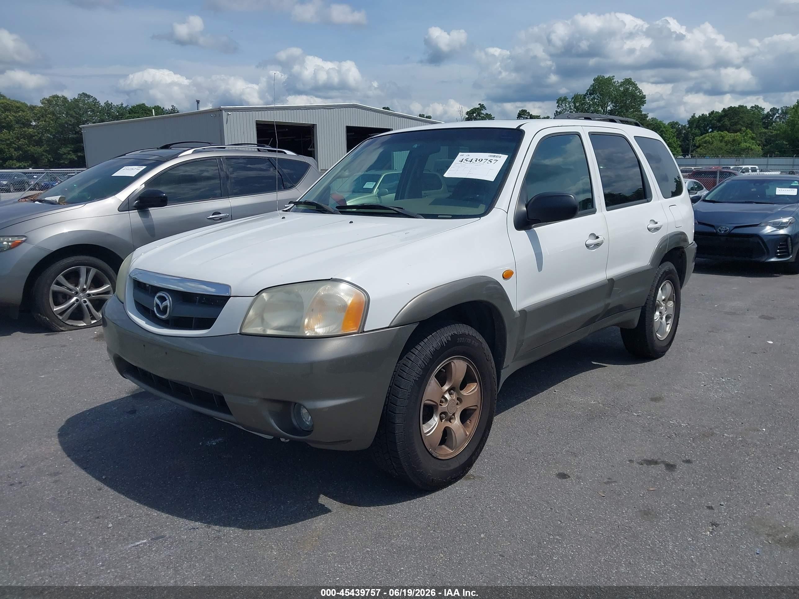 2001 Mazda Tribute Es V6/lx V6 White vin: 4F2CU09111KM24855