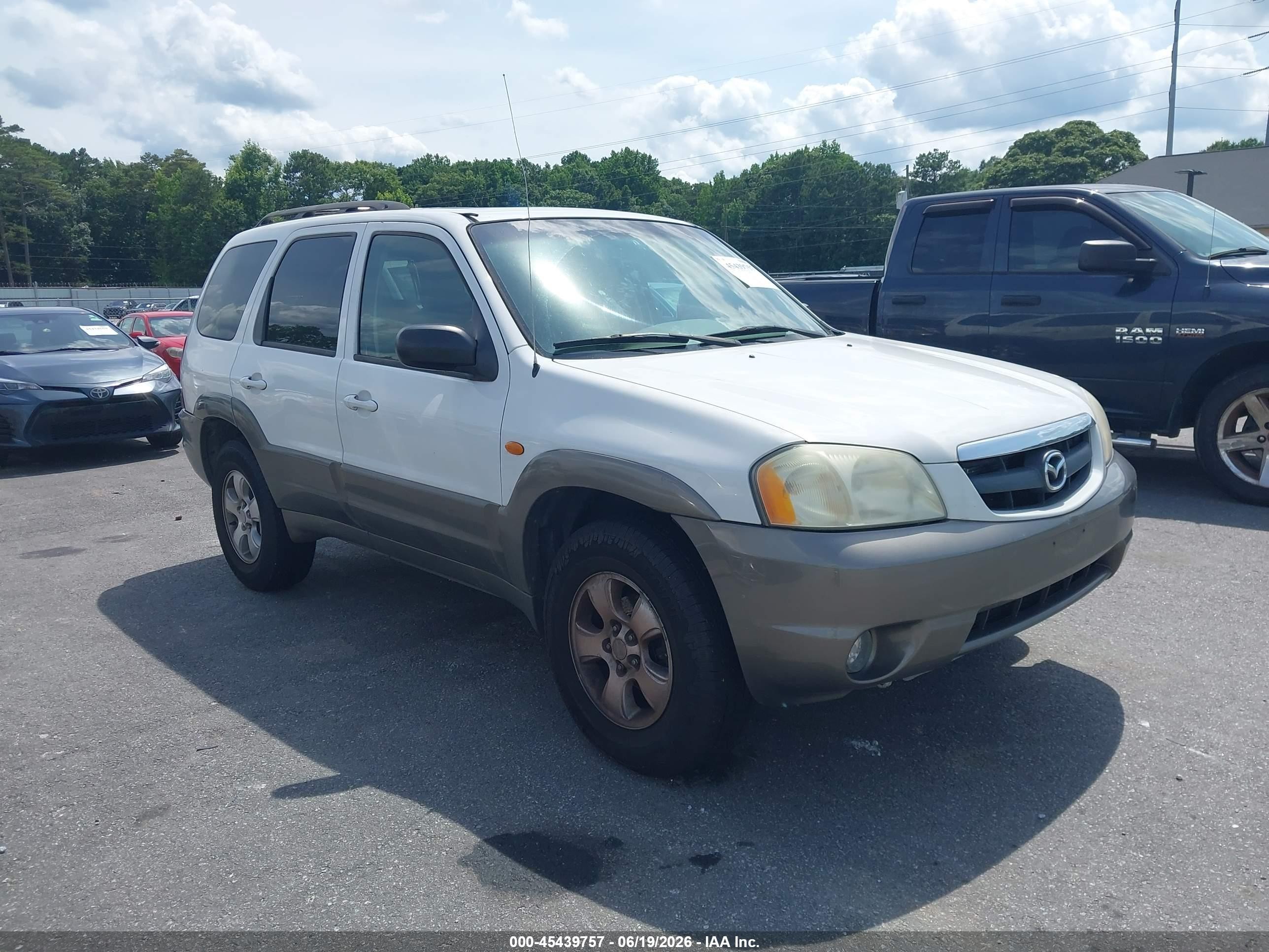2001 Mazda Tribute Es V6/lx V6 White vin: 4F2CU09111KM24855
