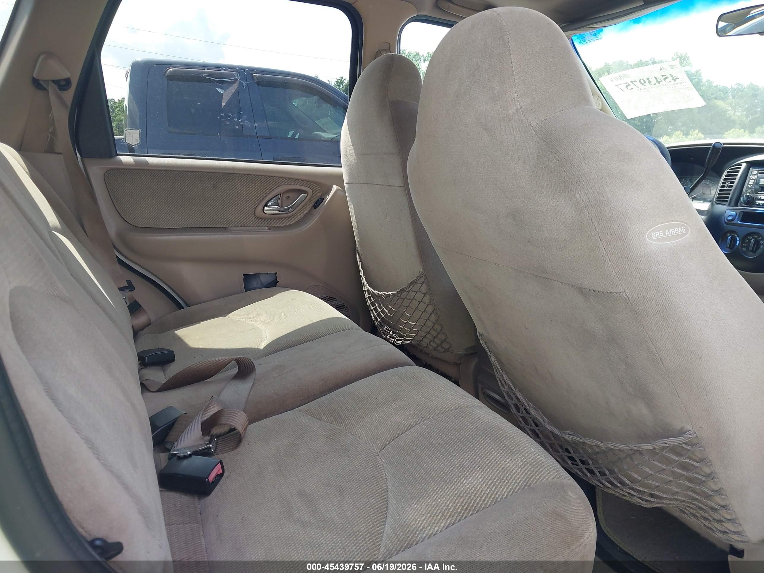 2001 Mazda Tribute Es V6/lx V6 White vin: 4F2CU09111KM24855