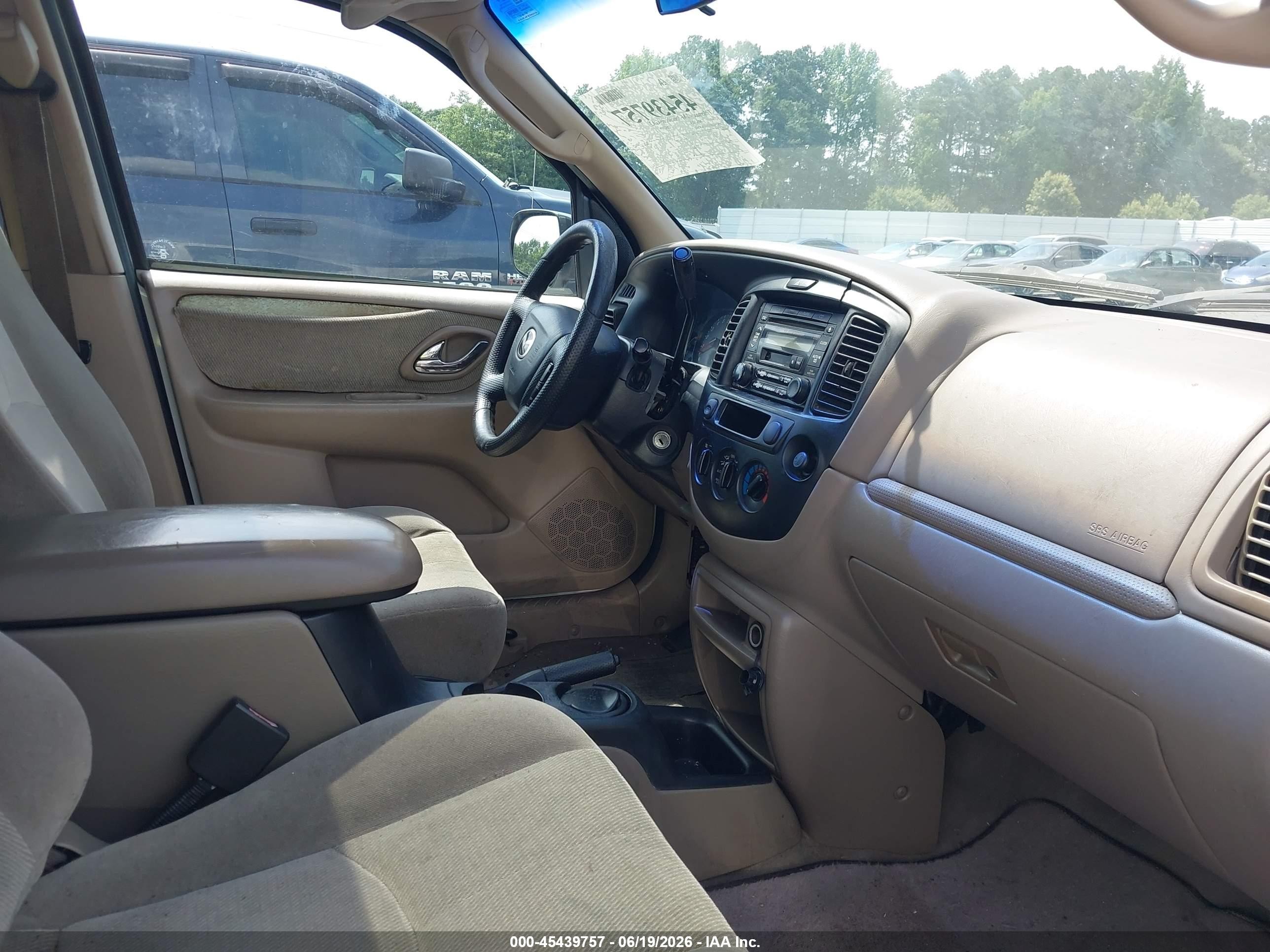 2001 Mazda Tribute Es V6/lx V6 White vin: 4F2CU09111KM24855