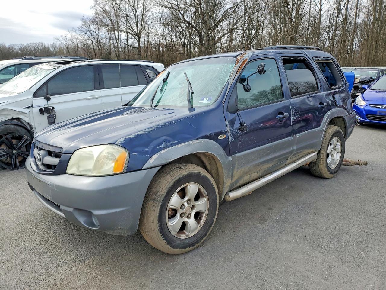 2002 Mazda Tribute Lx Blue vin: 4F2CU09122KM17026