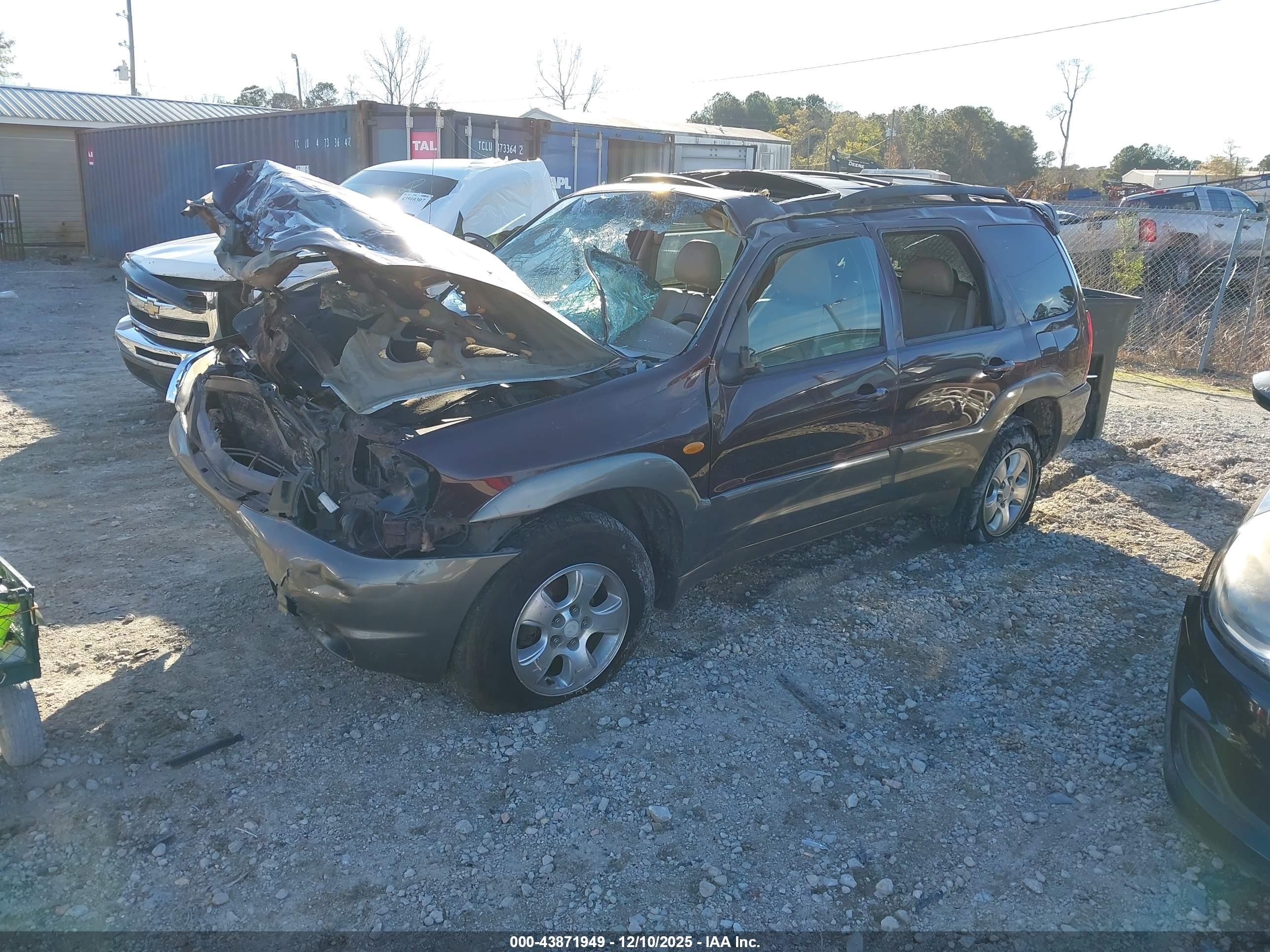 2002 Mazda Tribute Es V6/lx V6 Burgundy vin: 4F2CU09162KM55004