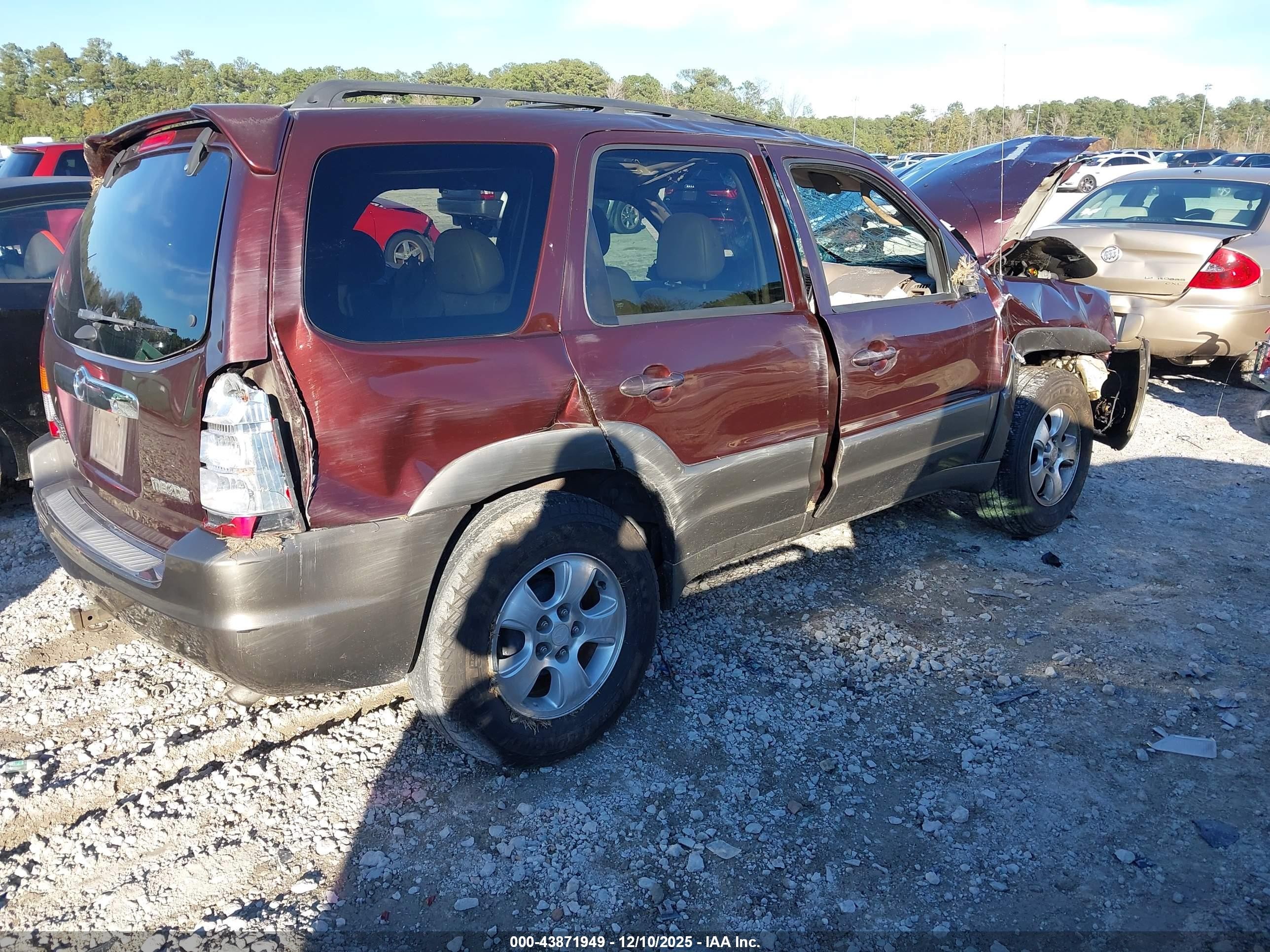 2002 Mazda Tribute Es V6/lx V6 Burgundy vin: 4F2CU09162KM55004