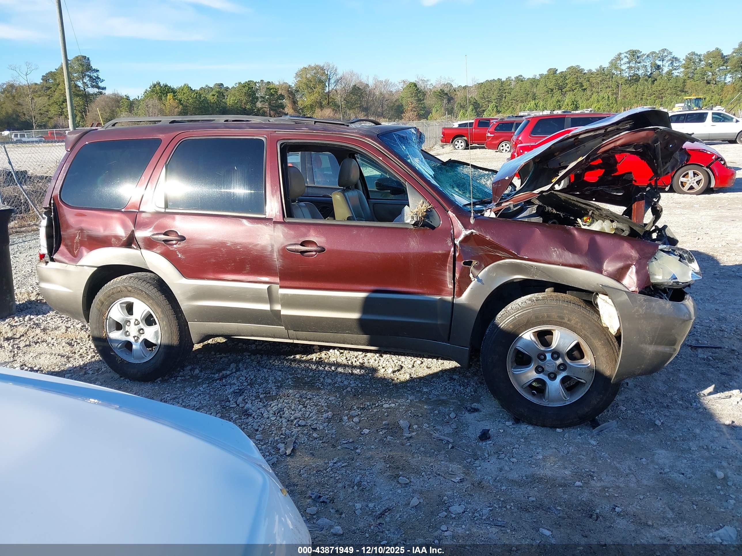 2002 Mazda Tribute Es V6/lx V6 Burgundy vin: 4F2CU09162KM55004
