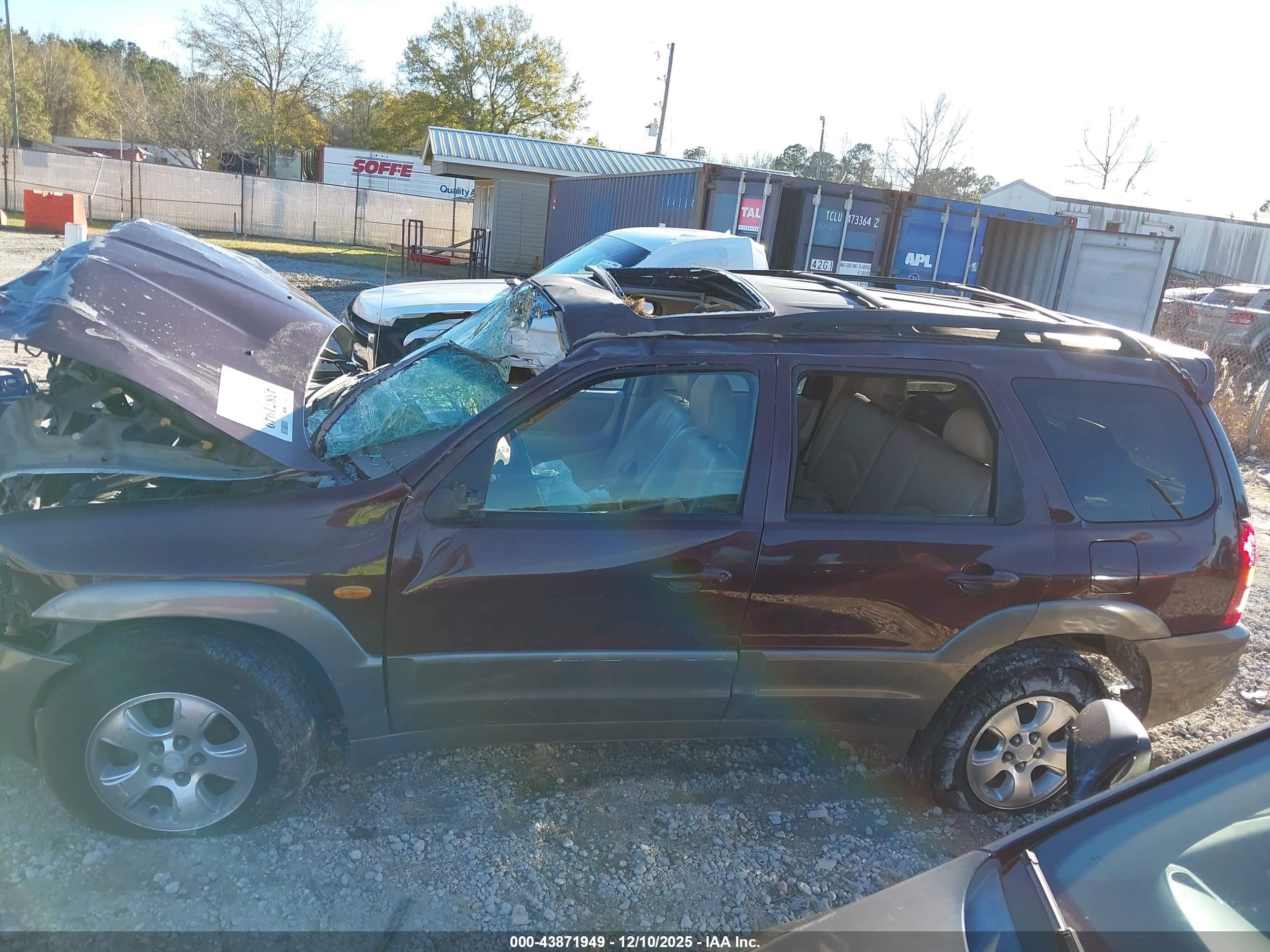 2002 Mazda Tribute Es V6/lx V6 Burgundy vin: 4F2CU09162KM55004