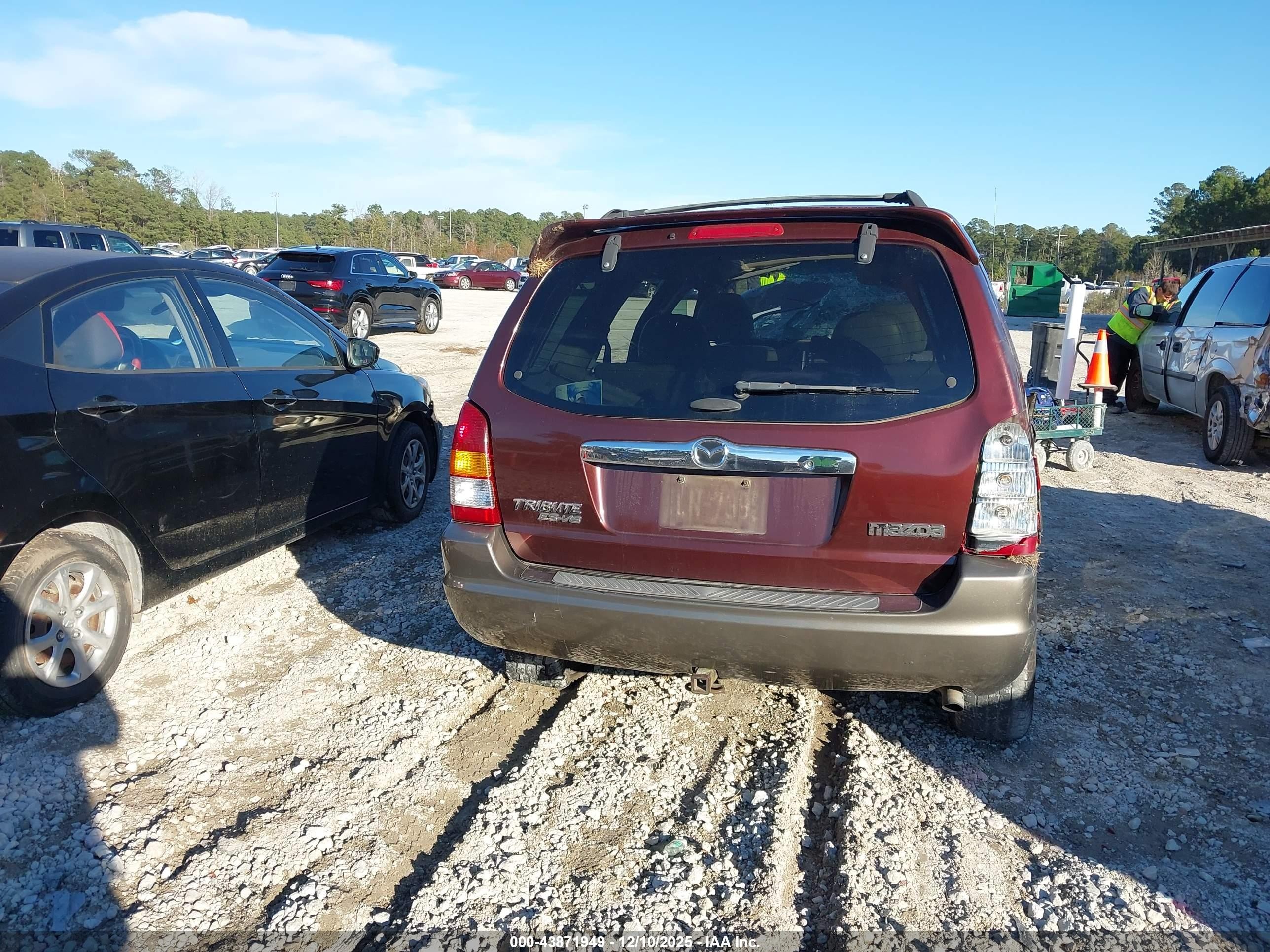 2002 Mazda Tribute Es V6/lx V6 Burgundy vin: 4F2CU09162KM55004