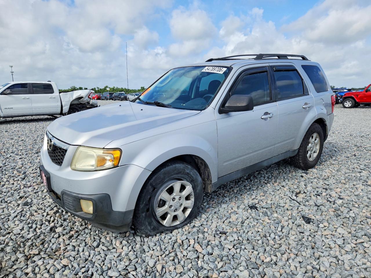2010 Mazda Tribute I Silver vin: 4F2CY0C74AKM08523