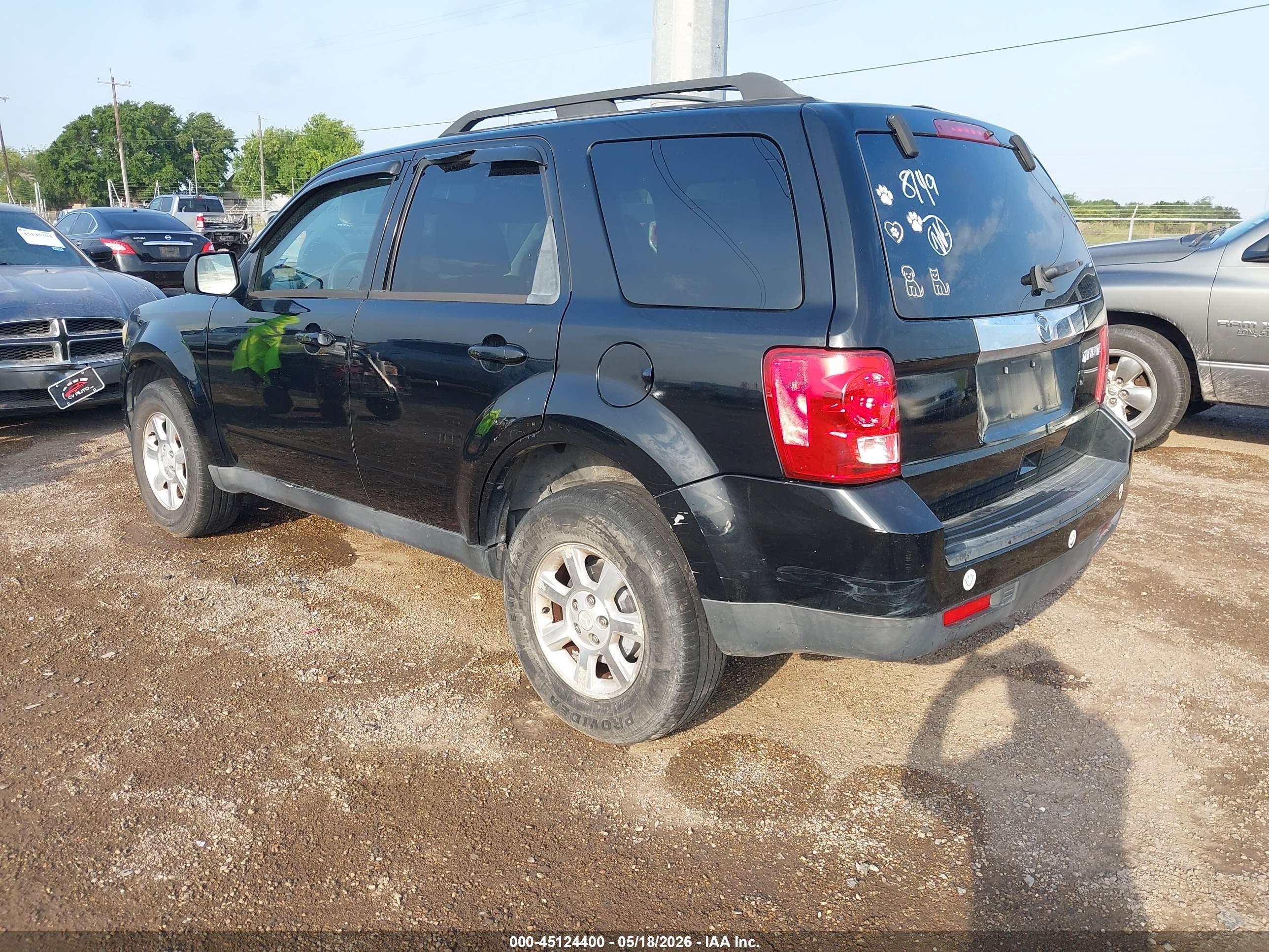 2010 Mazda Tribute I Touring Black vin: 4F2CY0C76AKM08149