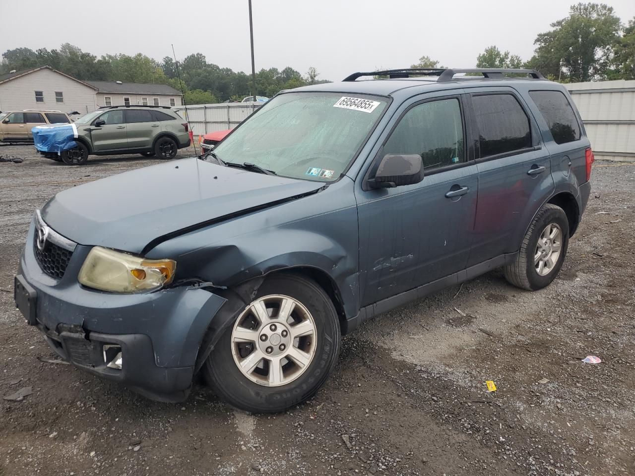 2011 Mazda Tribute I Синий vin: 4F2CY0C76BKM02885