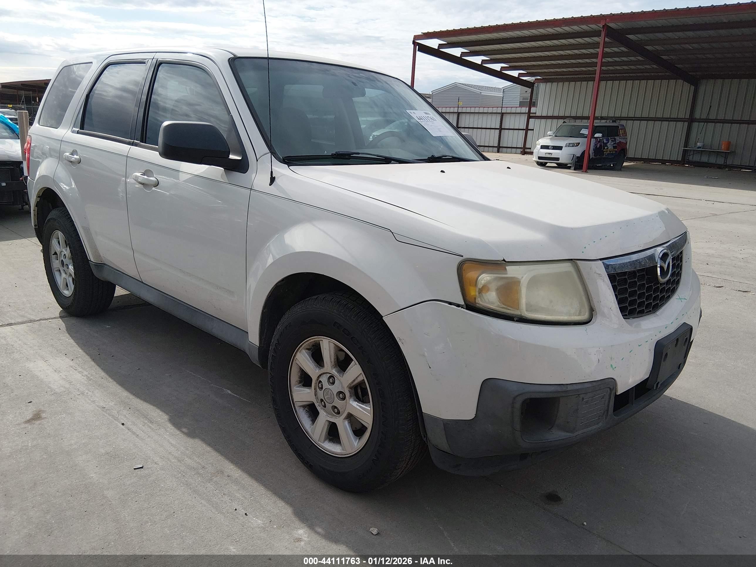 2011 Mazda Tribute I Sport White vin: 4F2CY0C77BKM04936