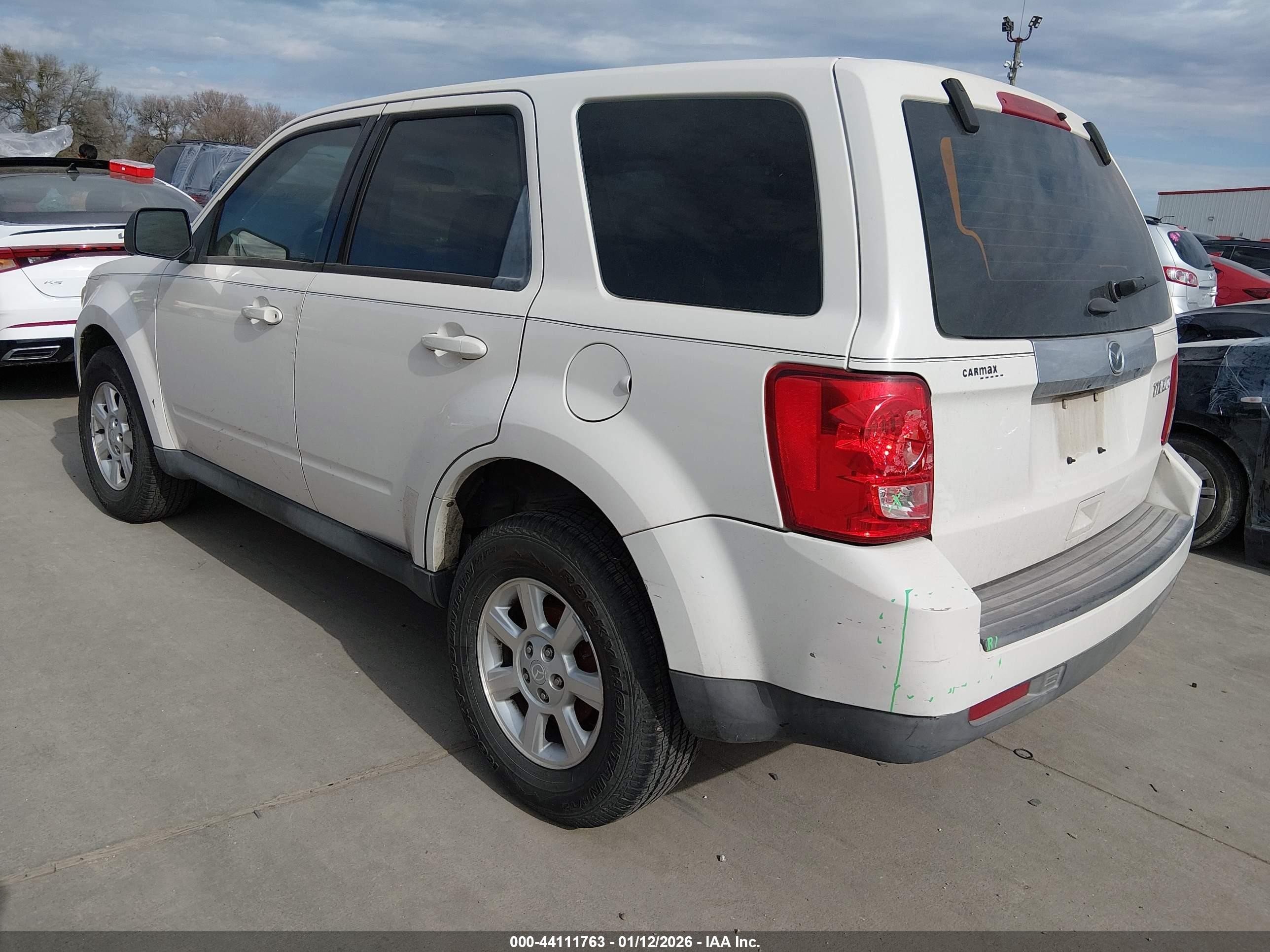 2011 Mazda Tribute I Sport White vin: 4F2CY0C77BKM04936