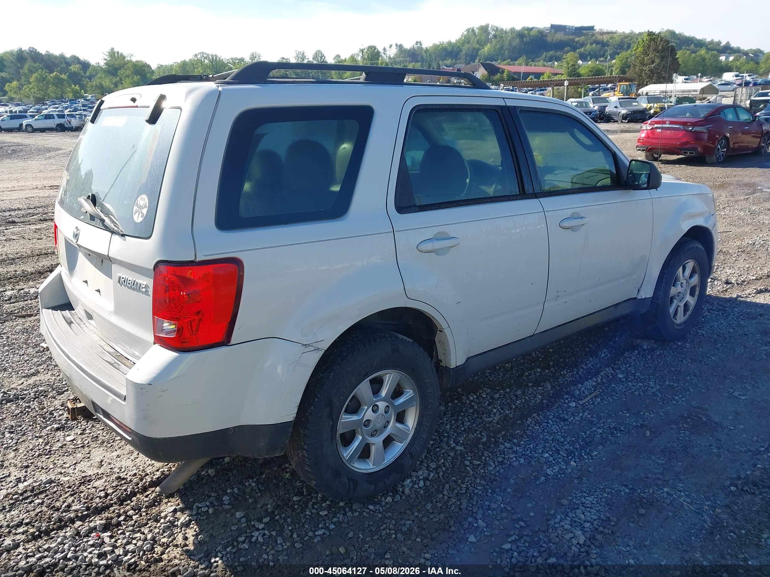 2010 Mazda Tribute I Sport White vin: 4F2CY0C7XAKM08526