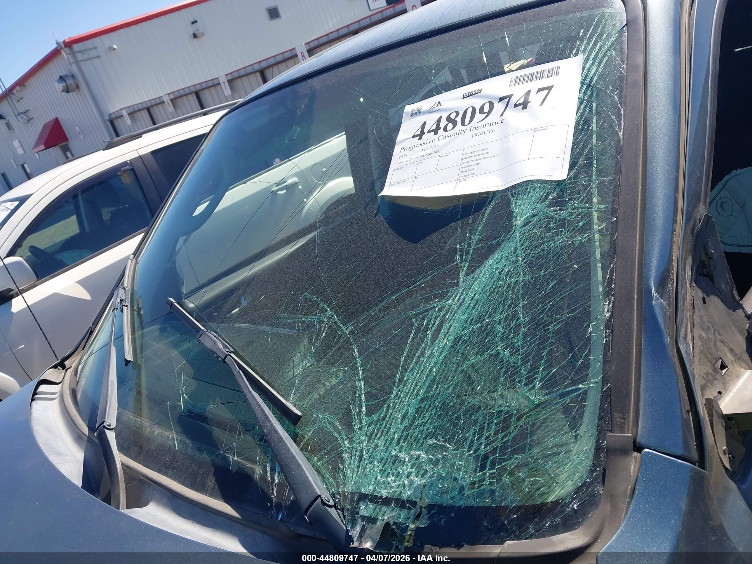 2011 Mazda Tribute   Blue vin: 4F2CY9C74BKM07457