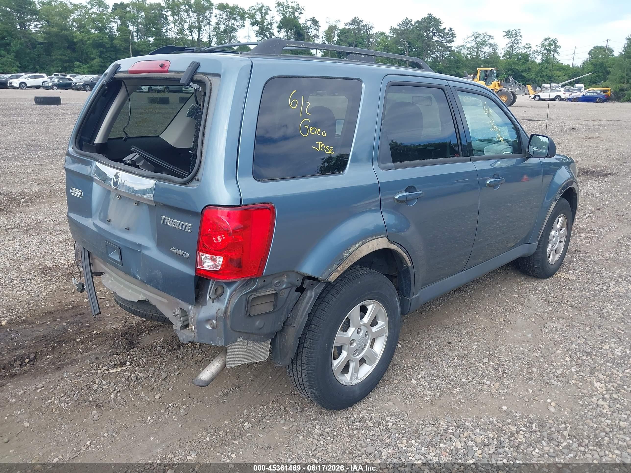 2011 Mazda Tribute I Touring Синий vin: 4F2CY9C78BKM00043