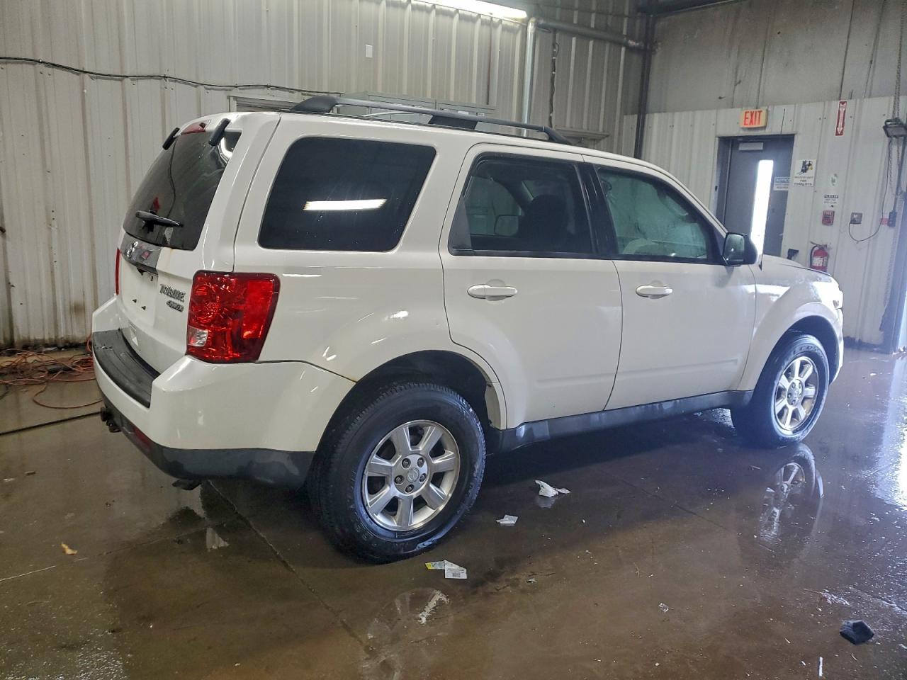 2011 Mazda Tribute S White vin: 4F2CY9GGXBKM01348