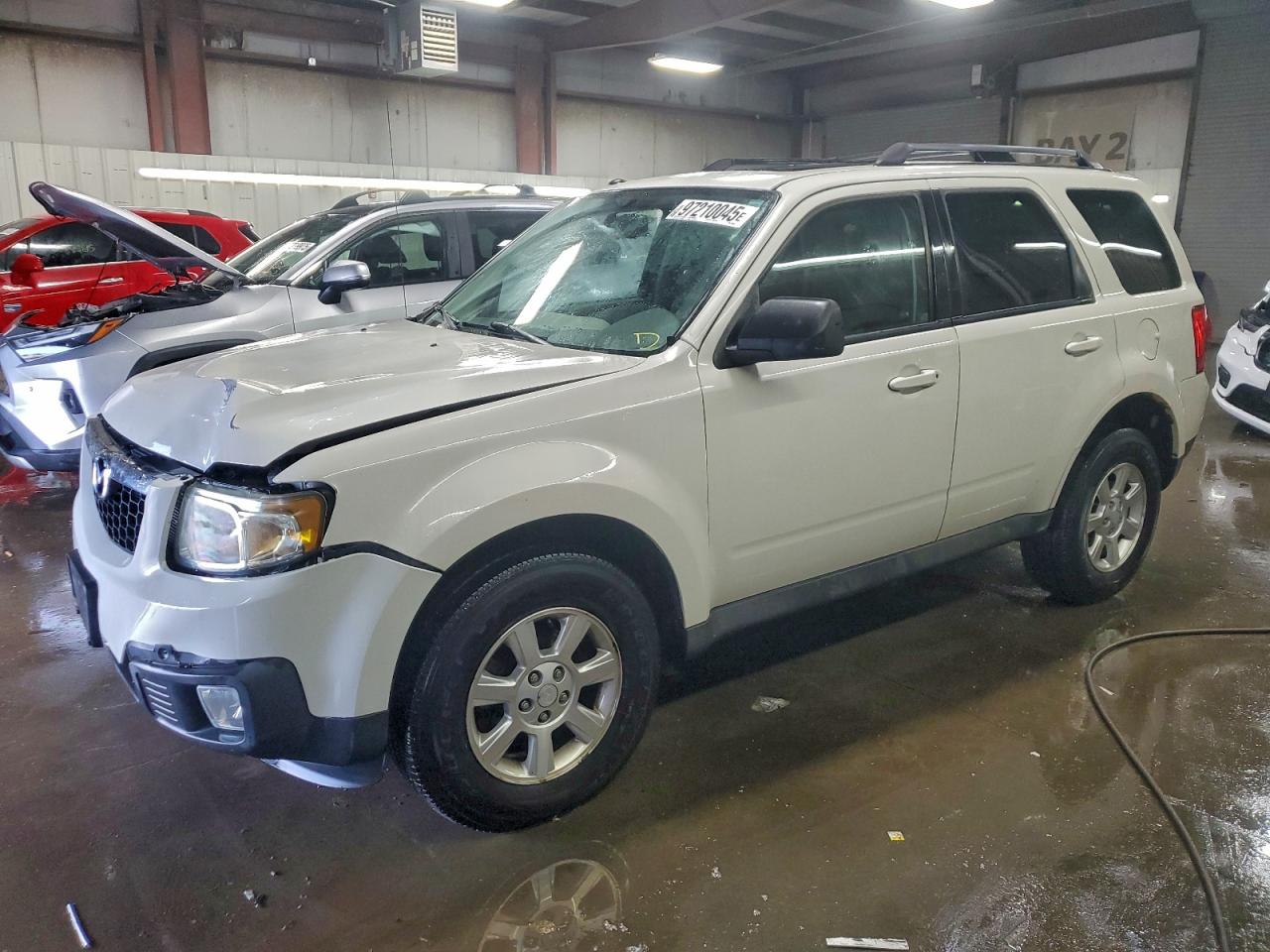 2011 Mazda Tribute S White vin: 4F2CY9GGXBKM01348