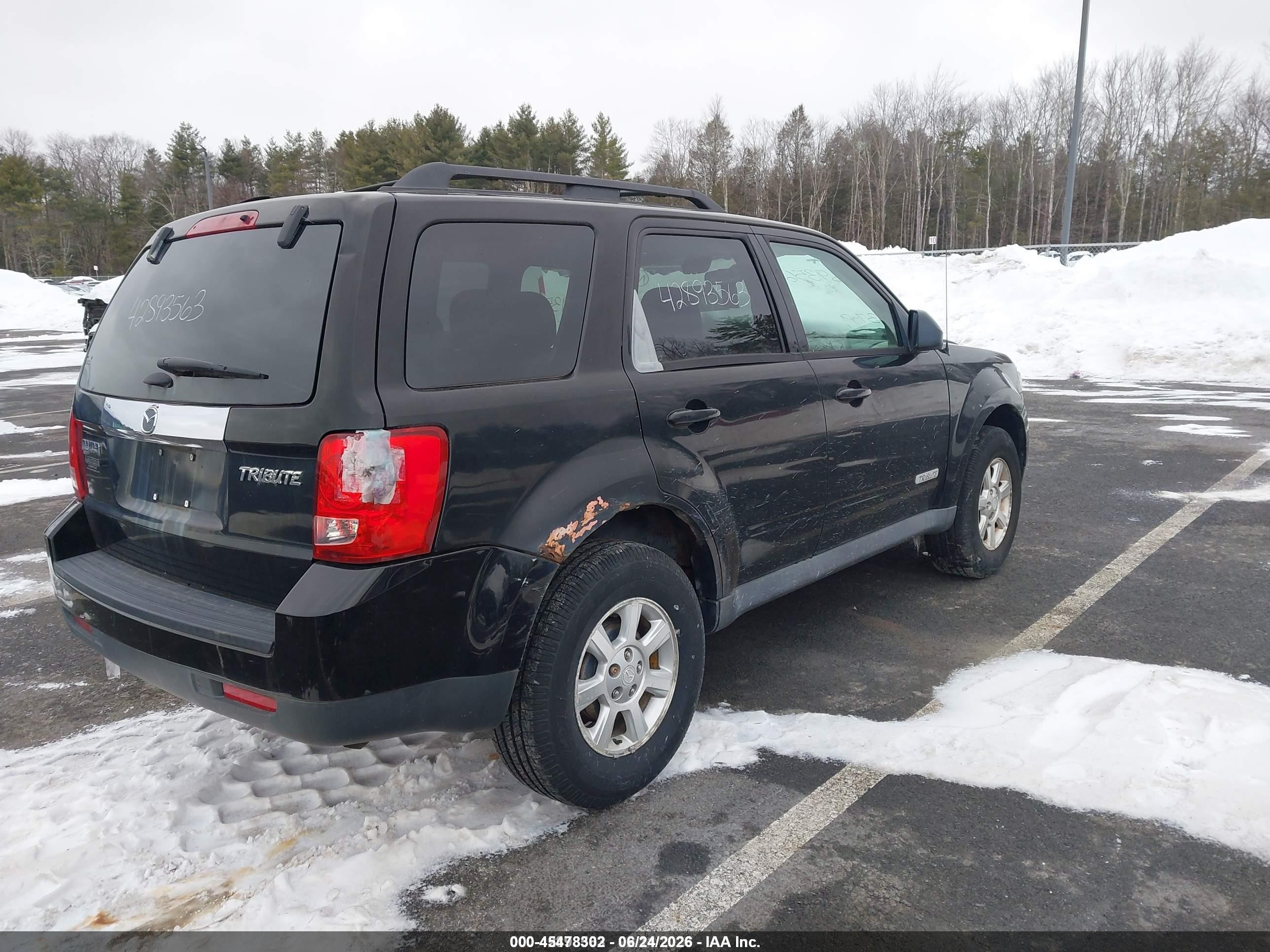 2008 Mazda Tribute I Touring Черный vin: 4F2CZ02Z28KM11219