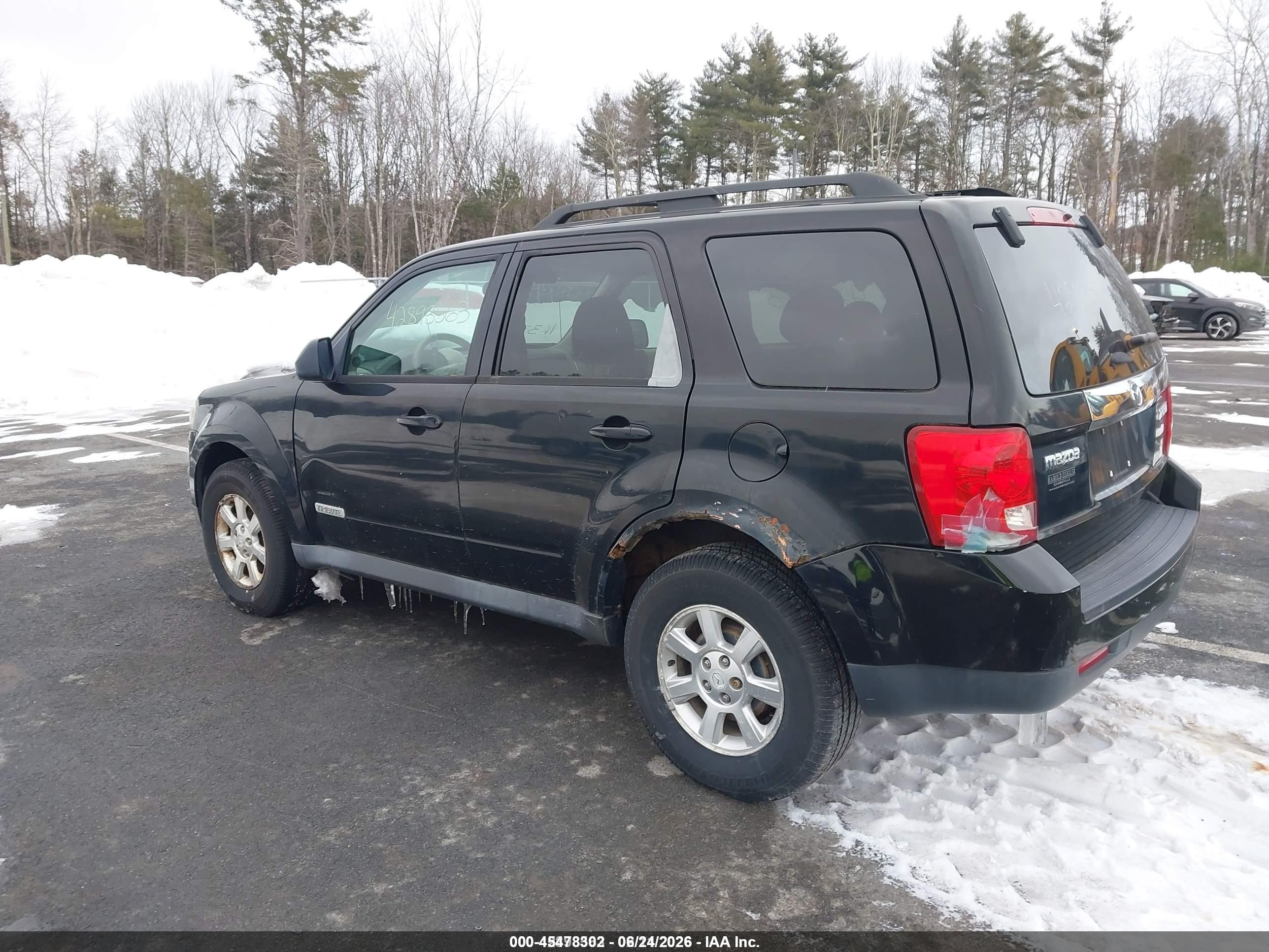 2008 Mazda Tribute I Touring Черный vin: 4F2CZ02Z28KM11219