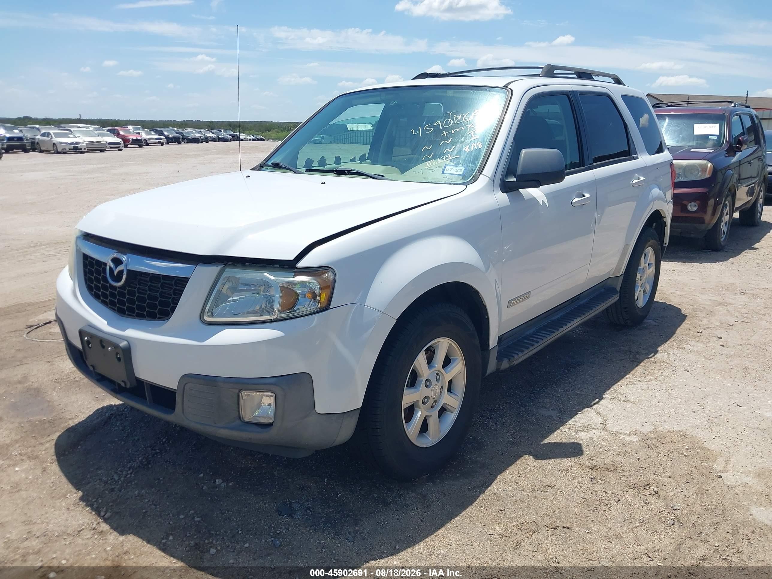 2008 Mazda Tribute I Grand Touring White vin: 4F2CZ02Z28KM28005