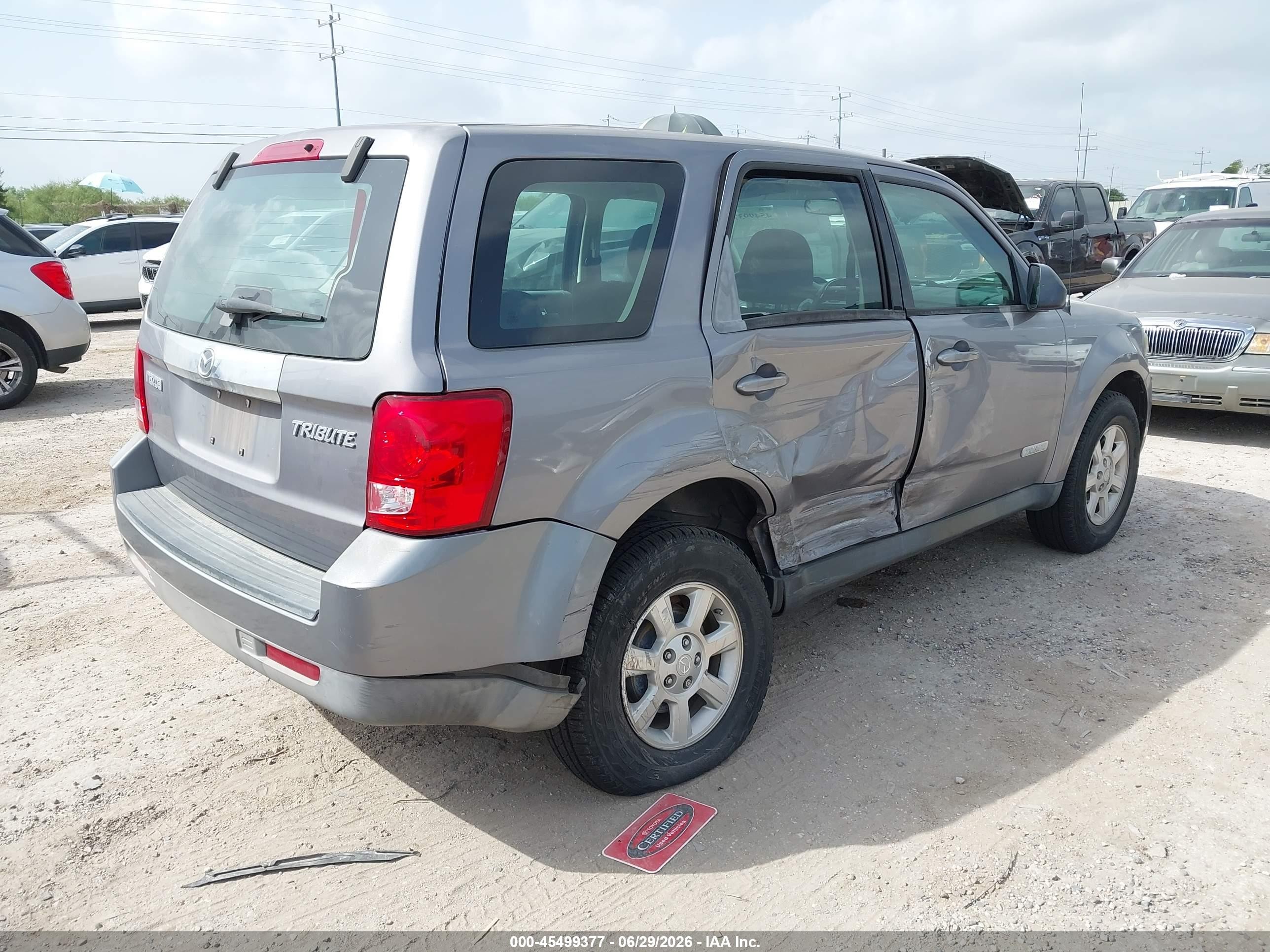 2008 Mazda Tribute I Sport Gray vin: 4F2CZ02Z58KM26510