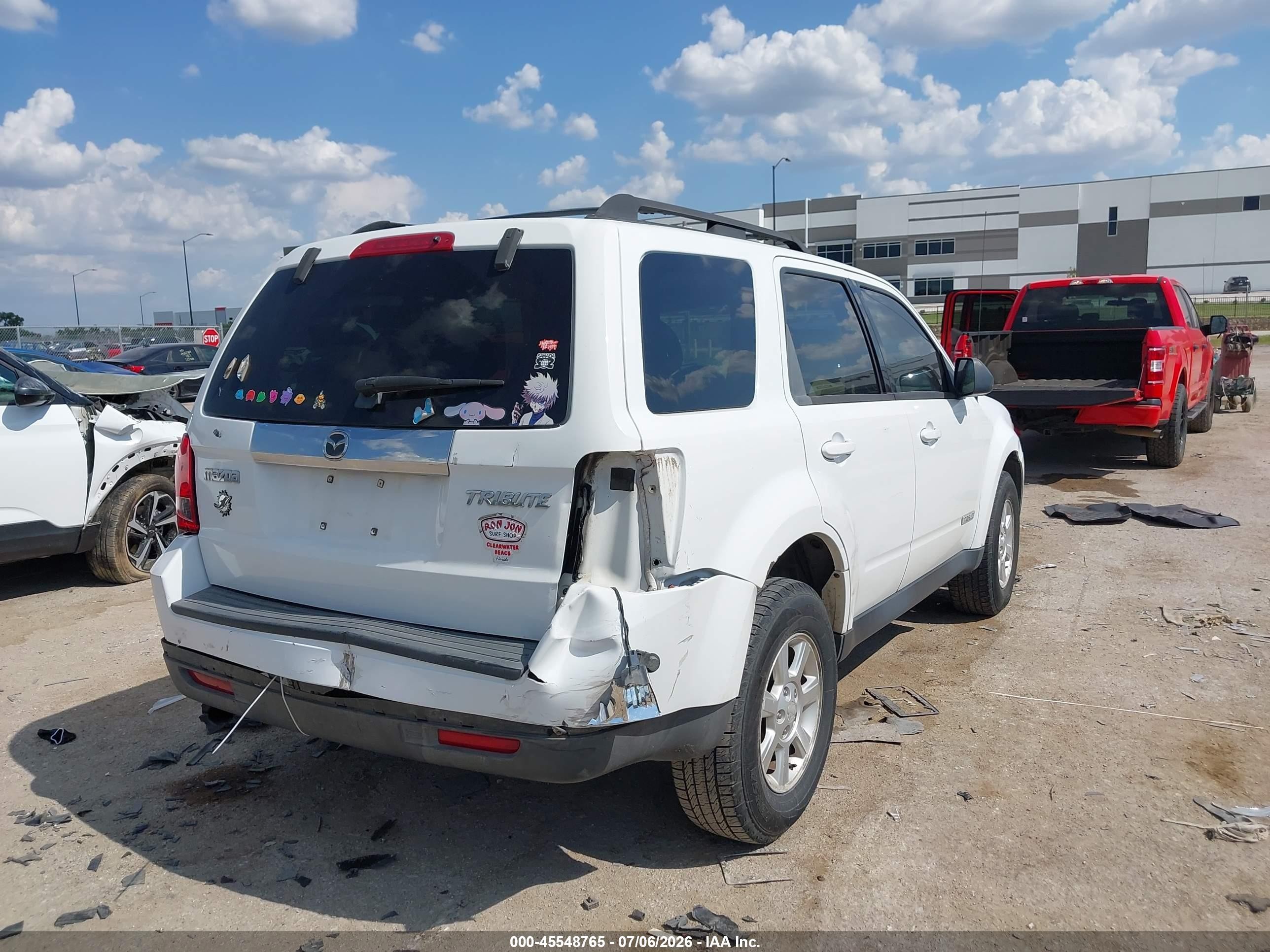 2008 Mazda Tribute I Touring White vin: 4F2CZ02Z98KM30415