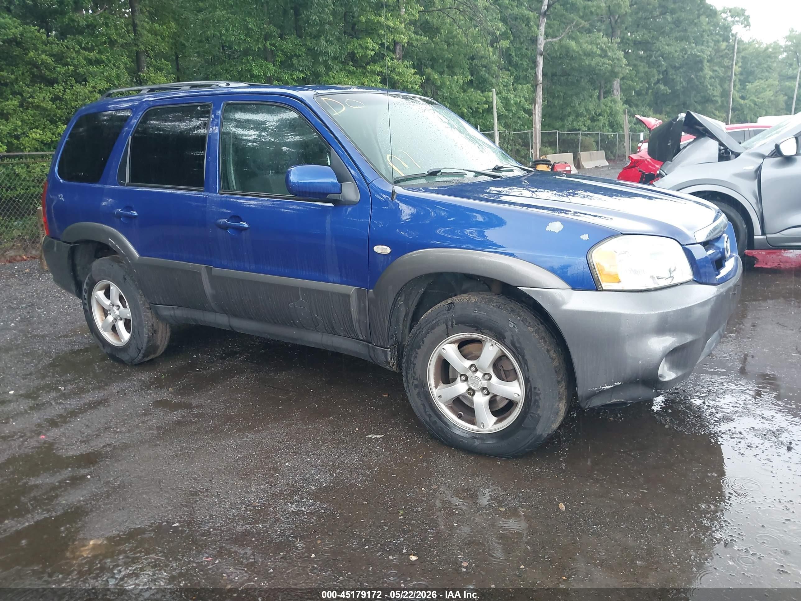 2005 Mazda Tribute S Dark Blue vin: 4F2CZ04115KM48779