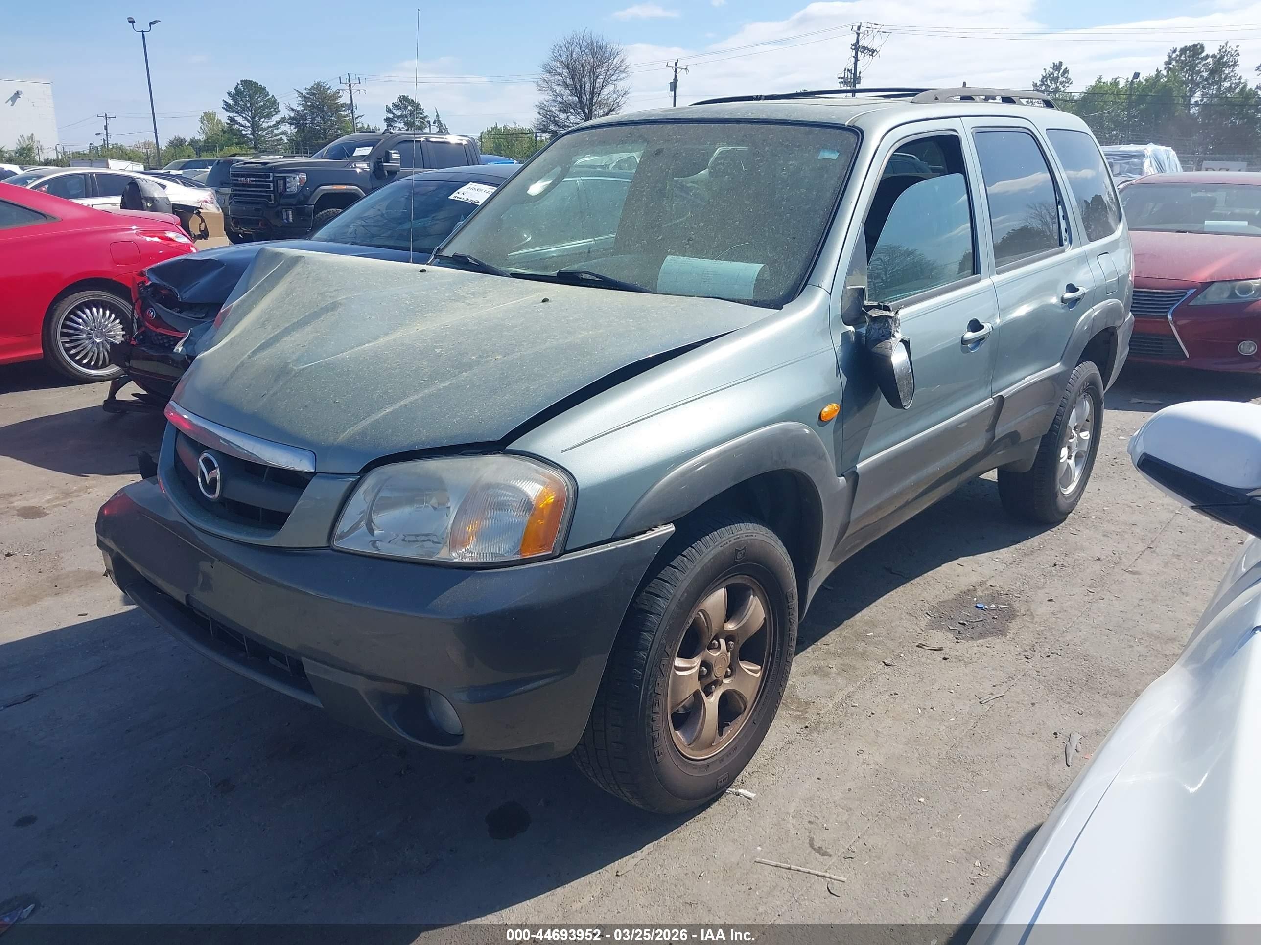 2004 Mazda Tribute Lx V6 Teal vin: 4F2CZ04144KM25138