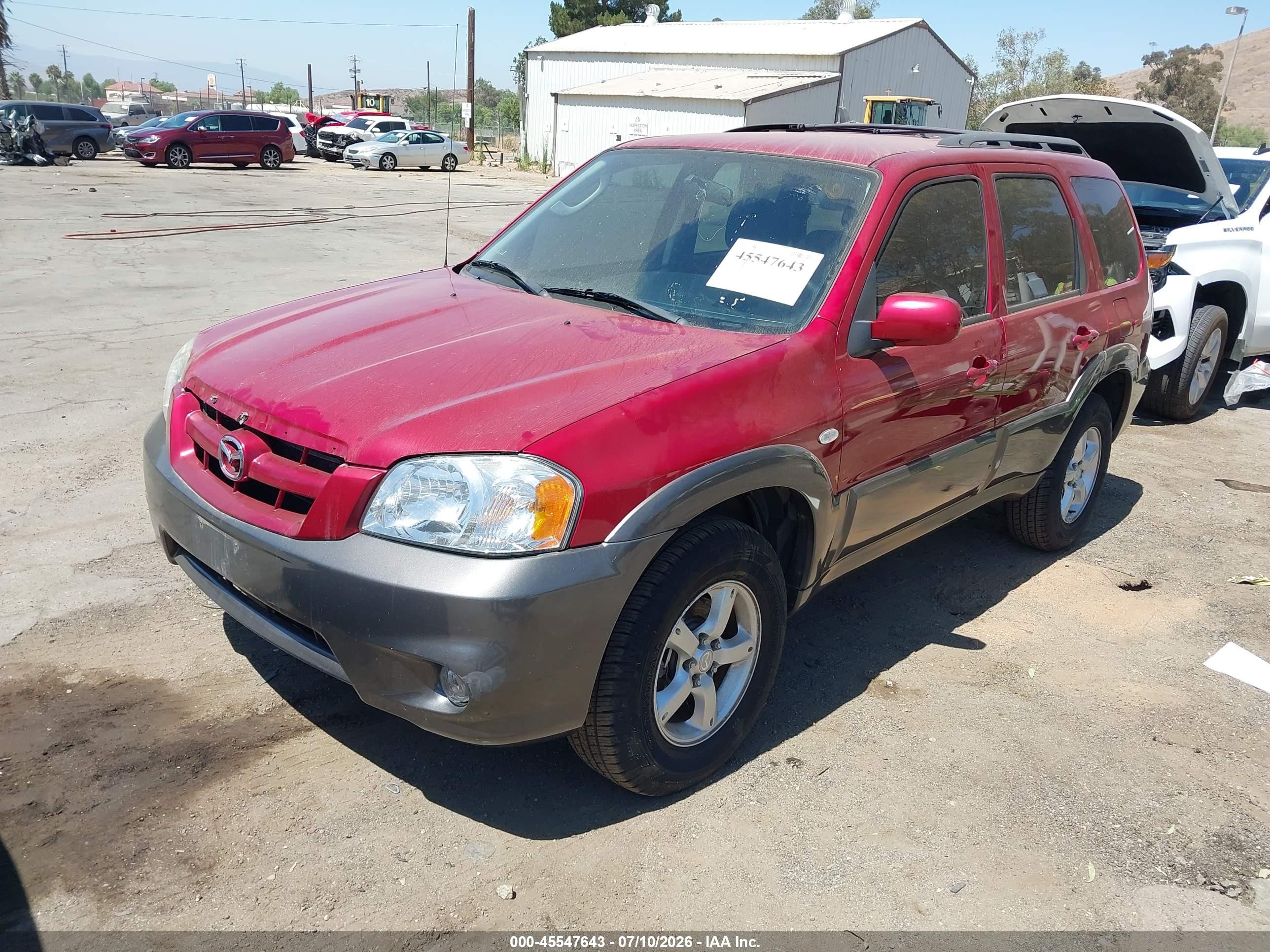 2006 Mazda Tribute S Красный vin: 4F2CZ04196KM22934