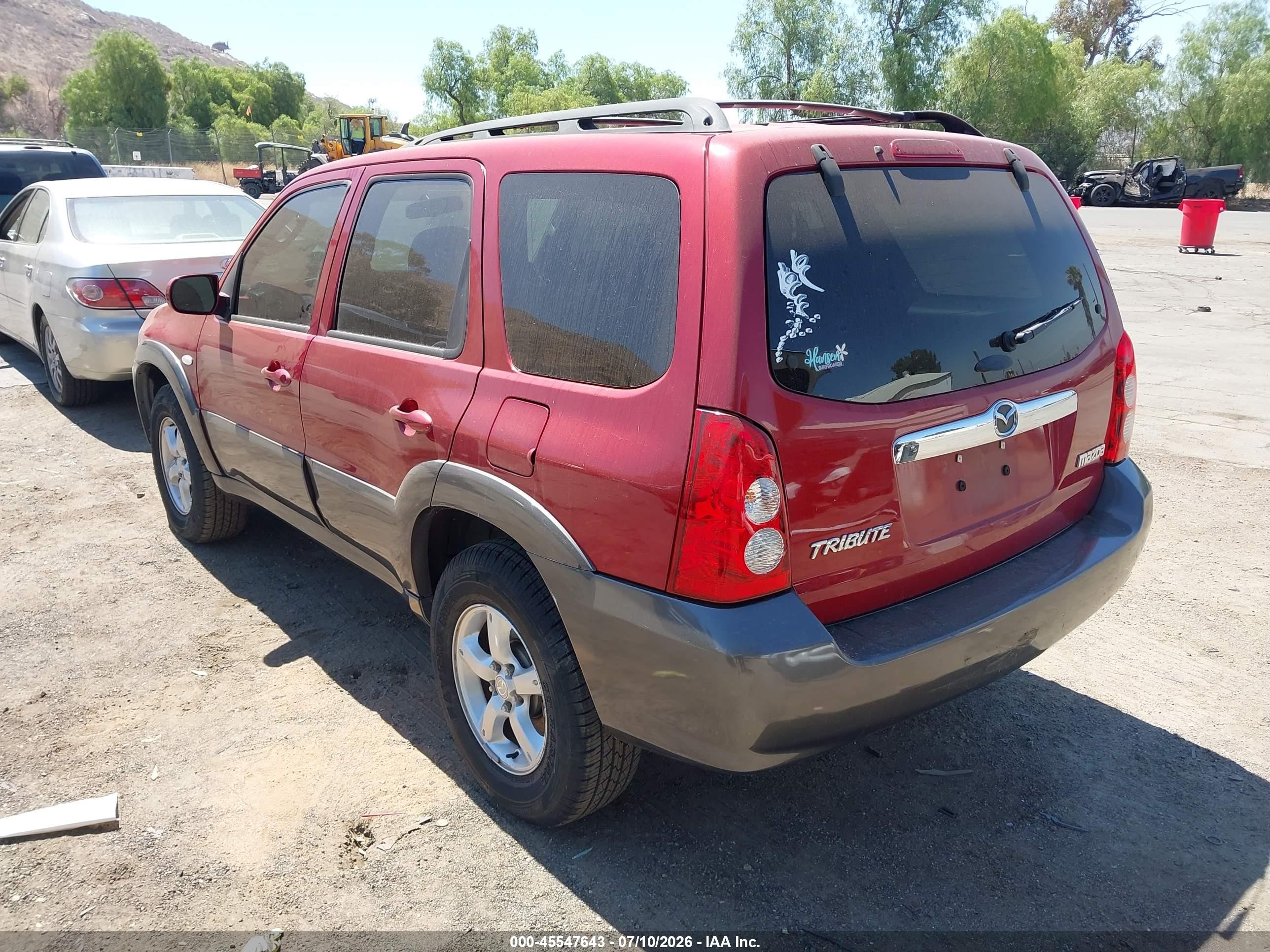 2006 Mazda Tribute S Красный vin: 4F2CZ04196KM22934