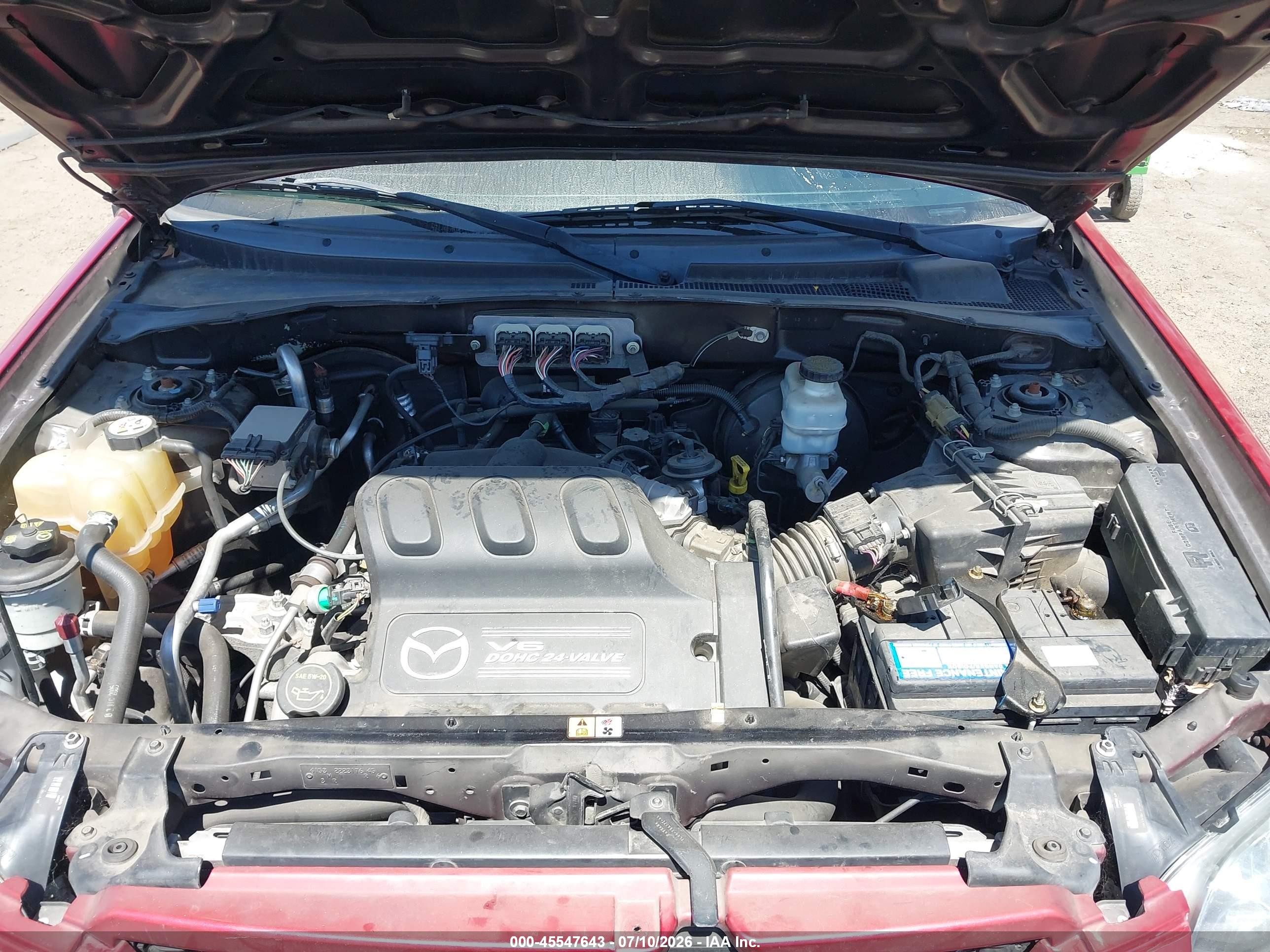 2006 Mazda Tribute S Красный vin: 4F2CZ04196KM22934