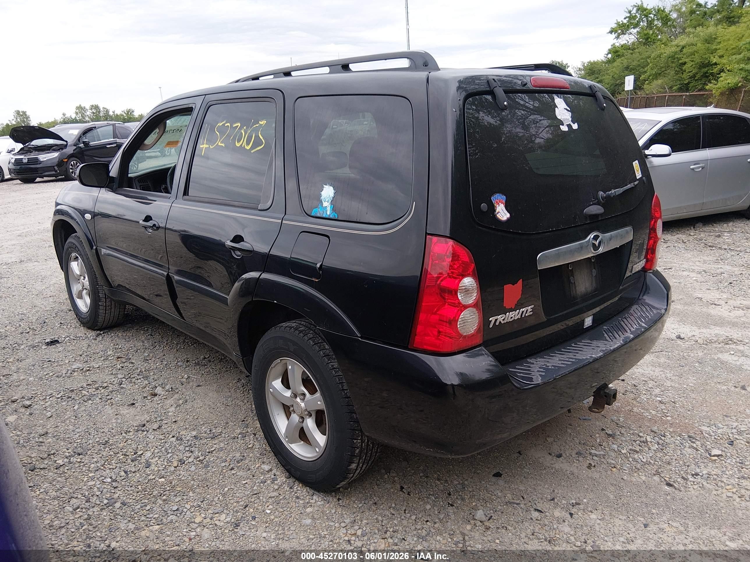 2006 Mazda Tribute S Черный vin: 4F2CZ041X6KM32498