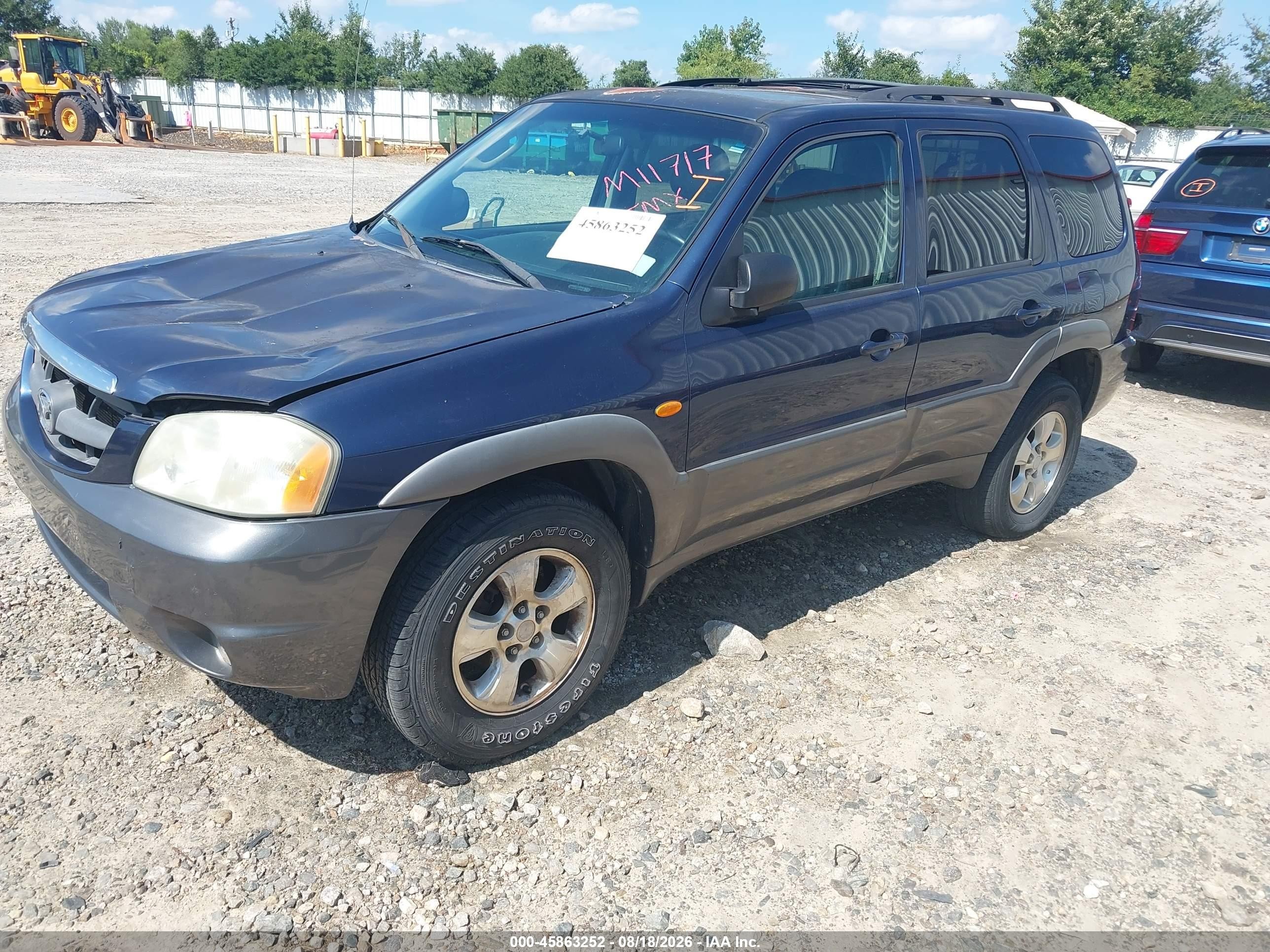 2003 Mazda Tribute Es V6 Blue vin: 4F2CZ06103KM11717