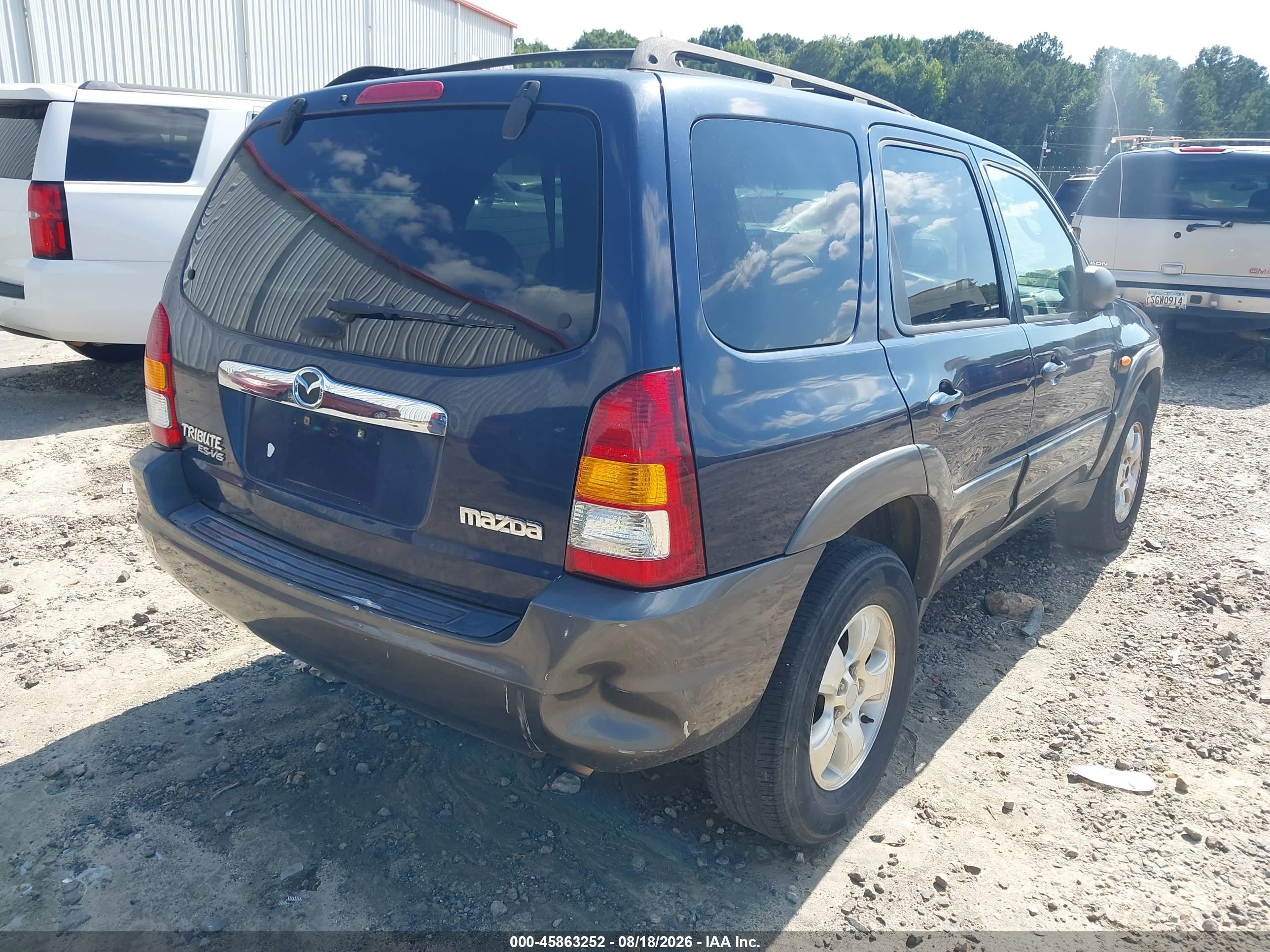 2003 Mazda Tribute Es V6 Blue vin: 4F2CZ06103KM11717